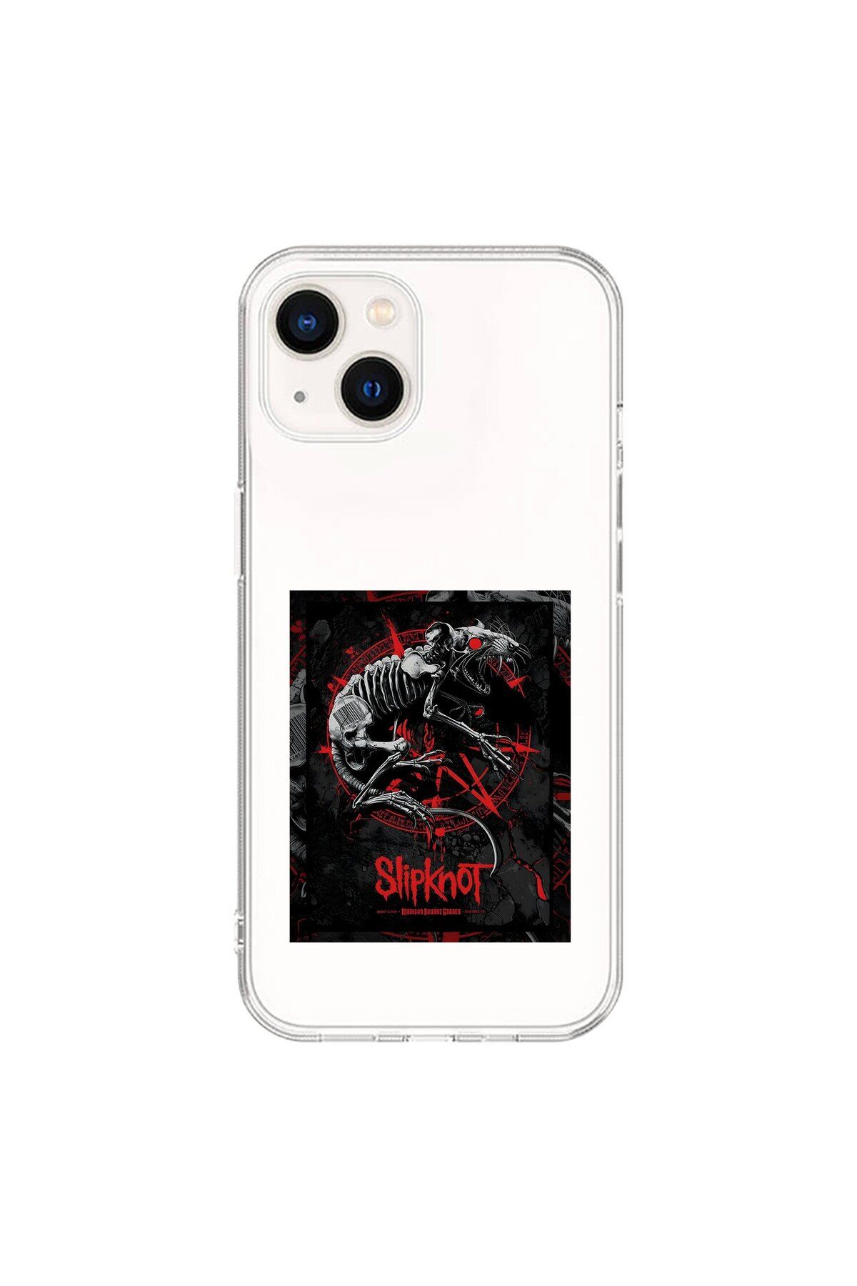 Dali Design iPhone 15 Uyumlu Şeffaf Kılıf Slipknot Tasarımlı