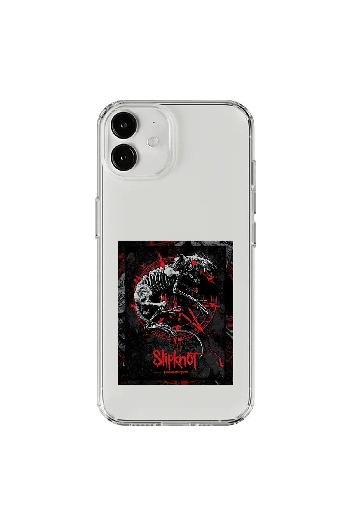 Dali Design iPhone 12 Uyumlu Şeffaf Kılıf Slipknot Tasarımlı