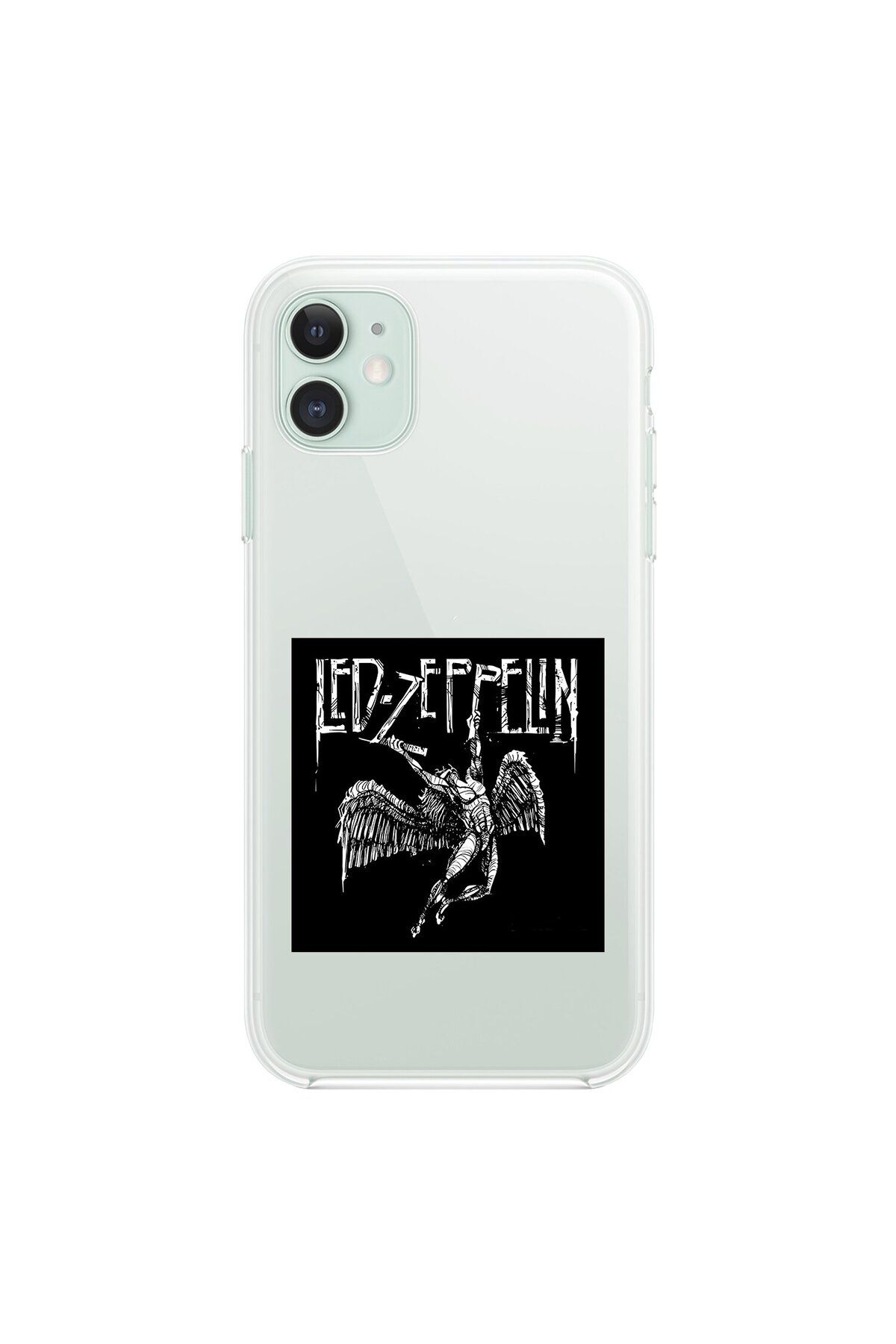 Dali Design iPhone 11 Uyumlu Şeffaf Kılıf Led Zeppelin Tasarımlı