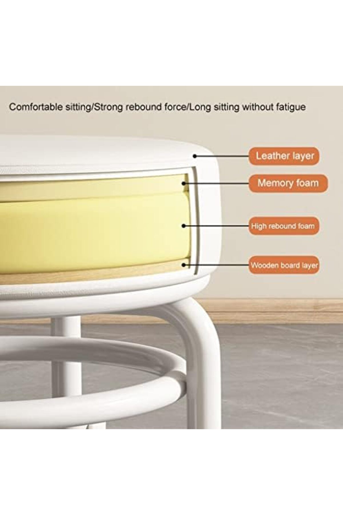 Generic-Raju Rolling Stools 360° Swivel Rolling Stool, Helping Mothers With Their Children, Short Rolling S 8