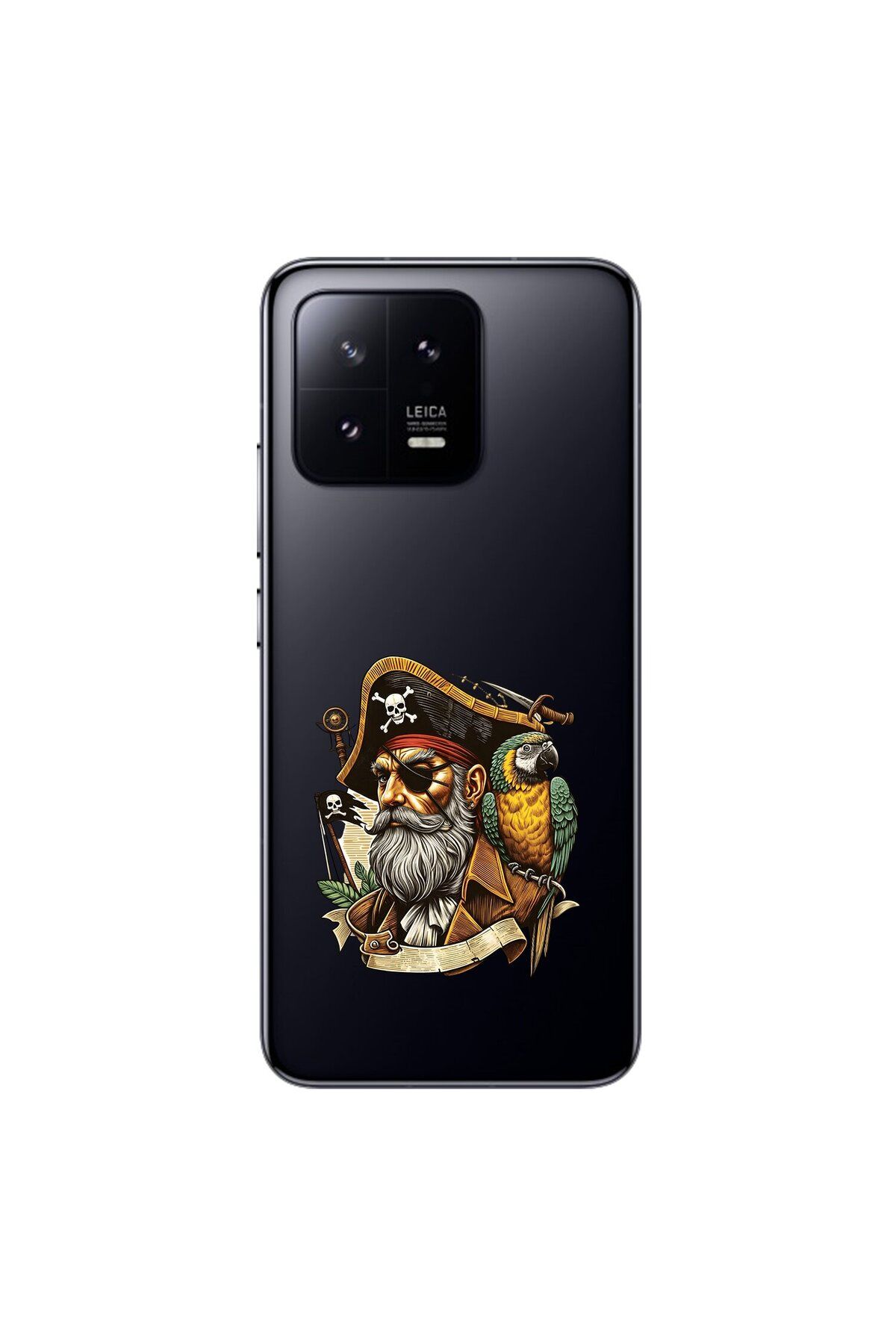 Dali Design Xiaomi Mi 13 Pro Uyumlu Şeffaf Kılıf Pirate 3 Tasarımlı