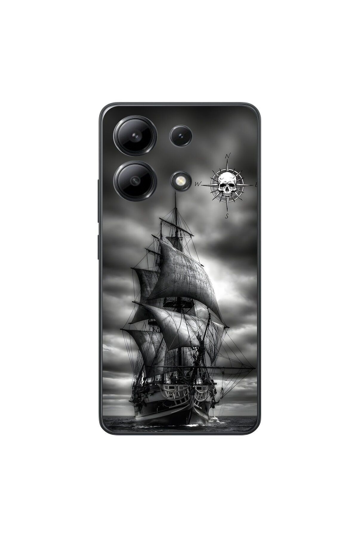 Dali Design Xiaomi Redmi Note 13 Uyumlu Şeffaf Kılıf Pirate 2 Tasarımlı