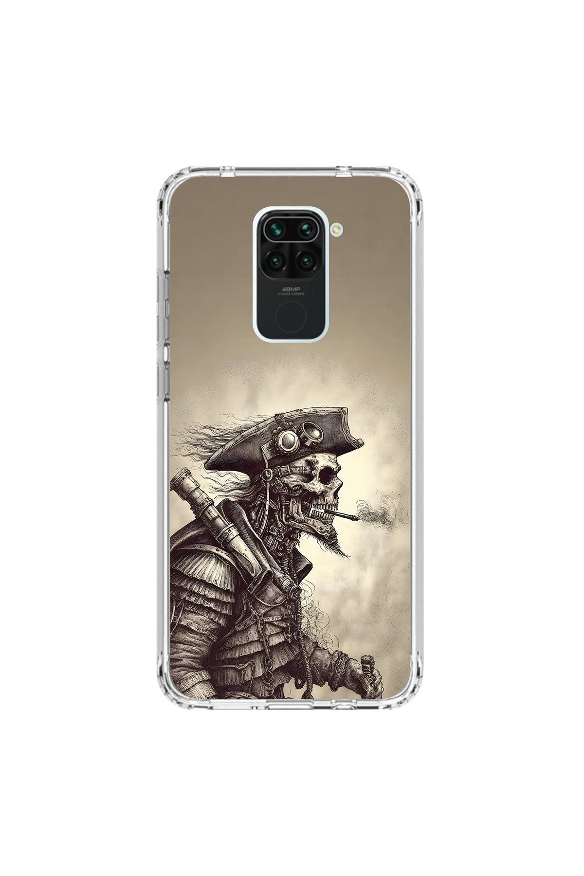 Dali Design Xiaomi Redmi Note 9 Uyumlu Şeffaf Kılıf Pirate 1 Tasarımlı