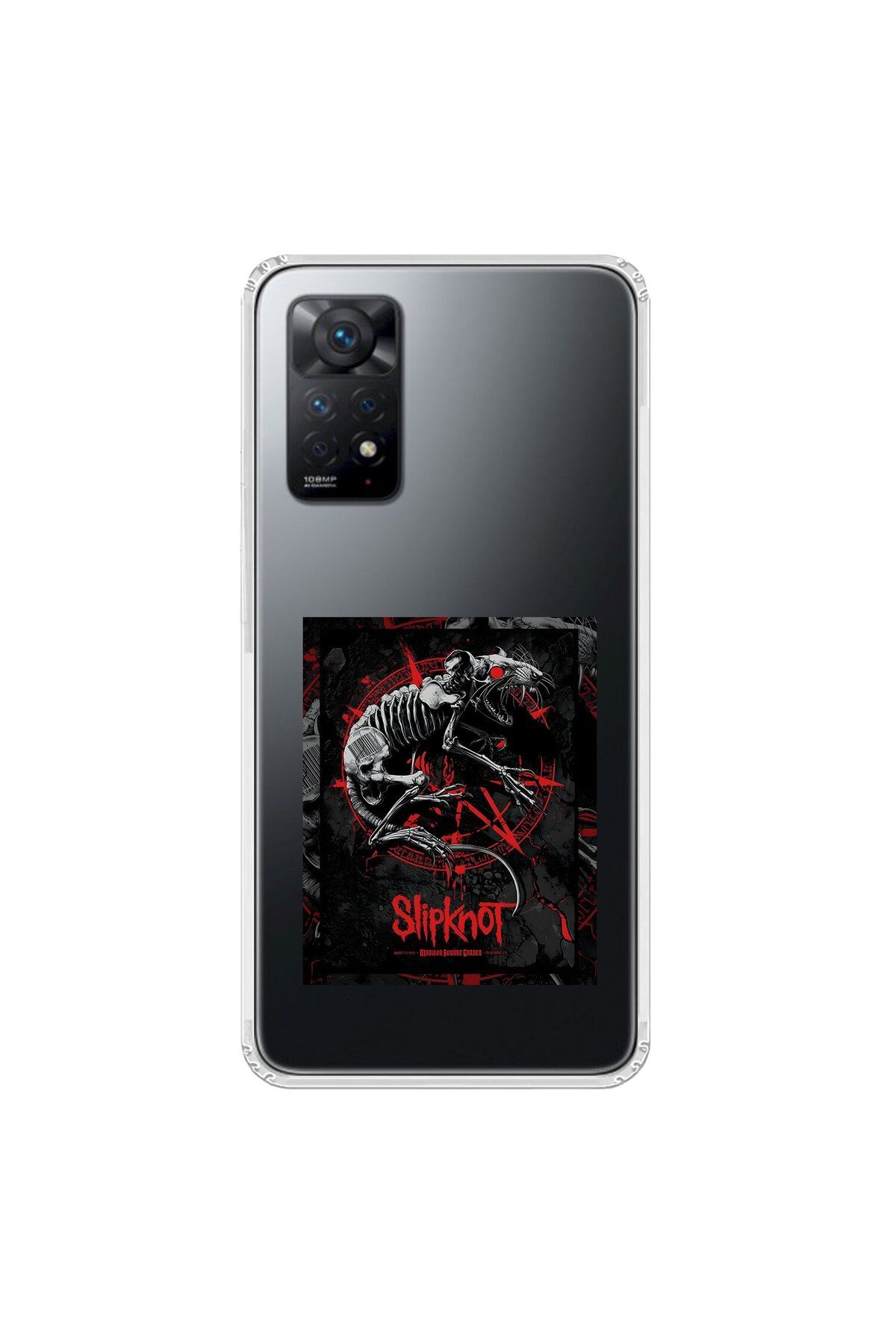 Dali Design Xiaomi Redmi Note 11 Pro Uyumlu Şeffaf Kılıf Slipknot Tasarımlı