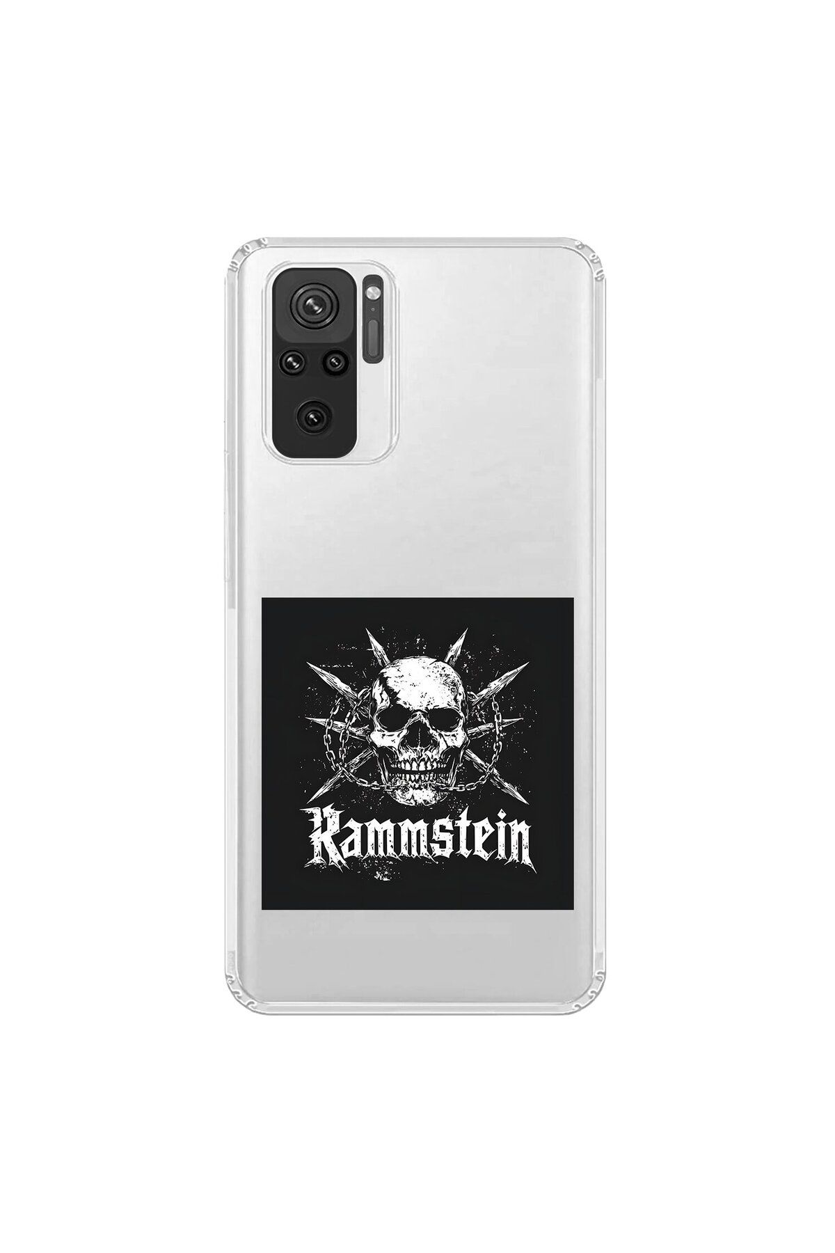 Dali Design Xiaomi Redmi Note 10 Uyumlu Şeffaf Kılıf Rammstein Tasarımlı