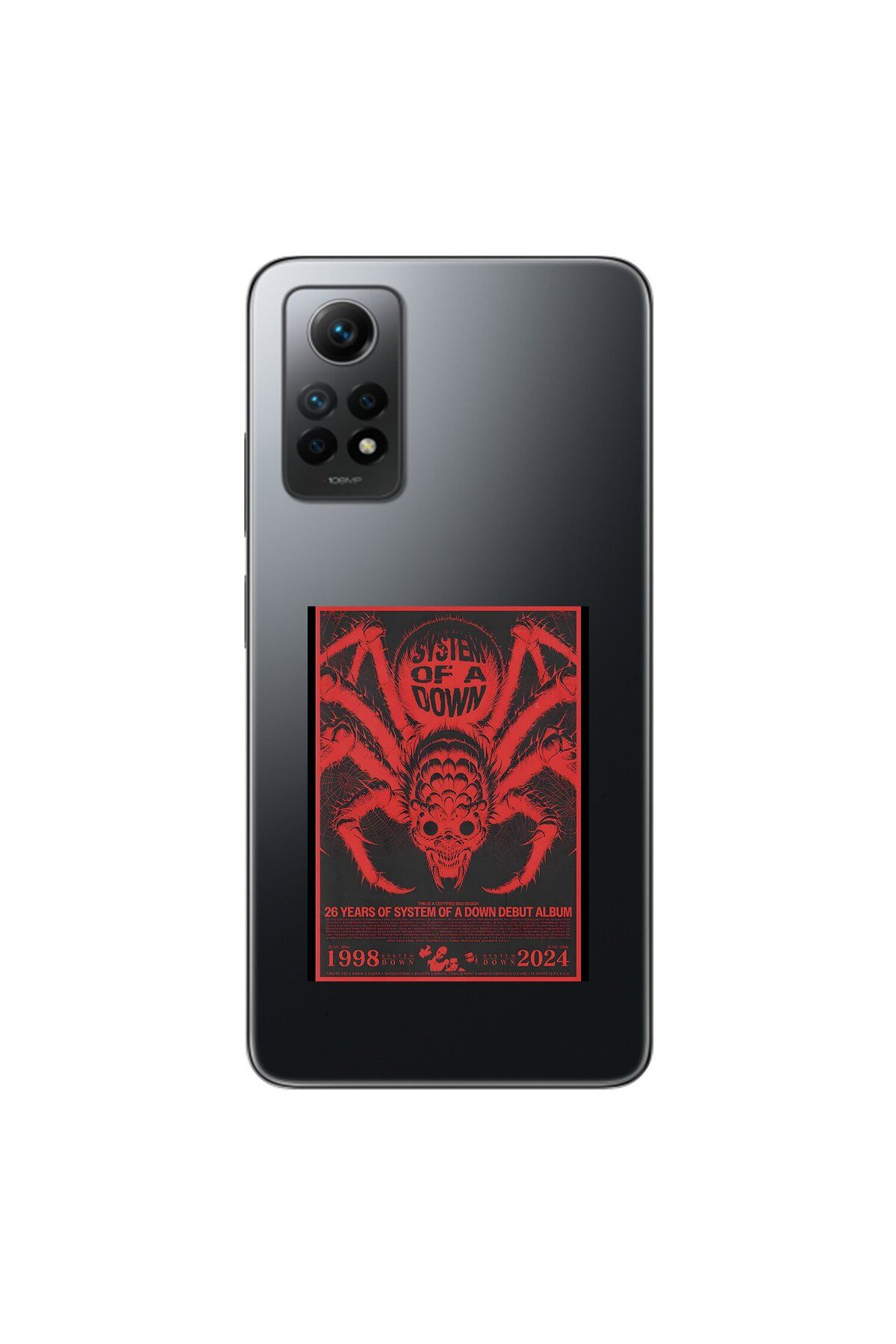 Dali Design Xiaomi Redmi Note 12 Pro Uyumlu Şeffaf Kılıf System of A Down Tasarımlı