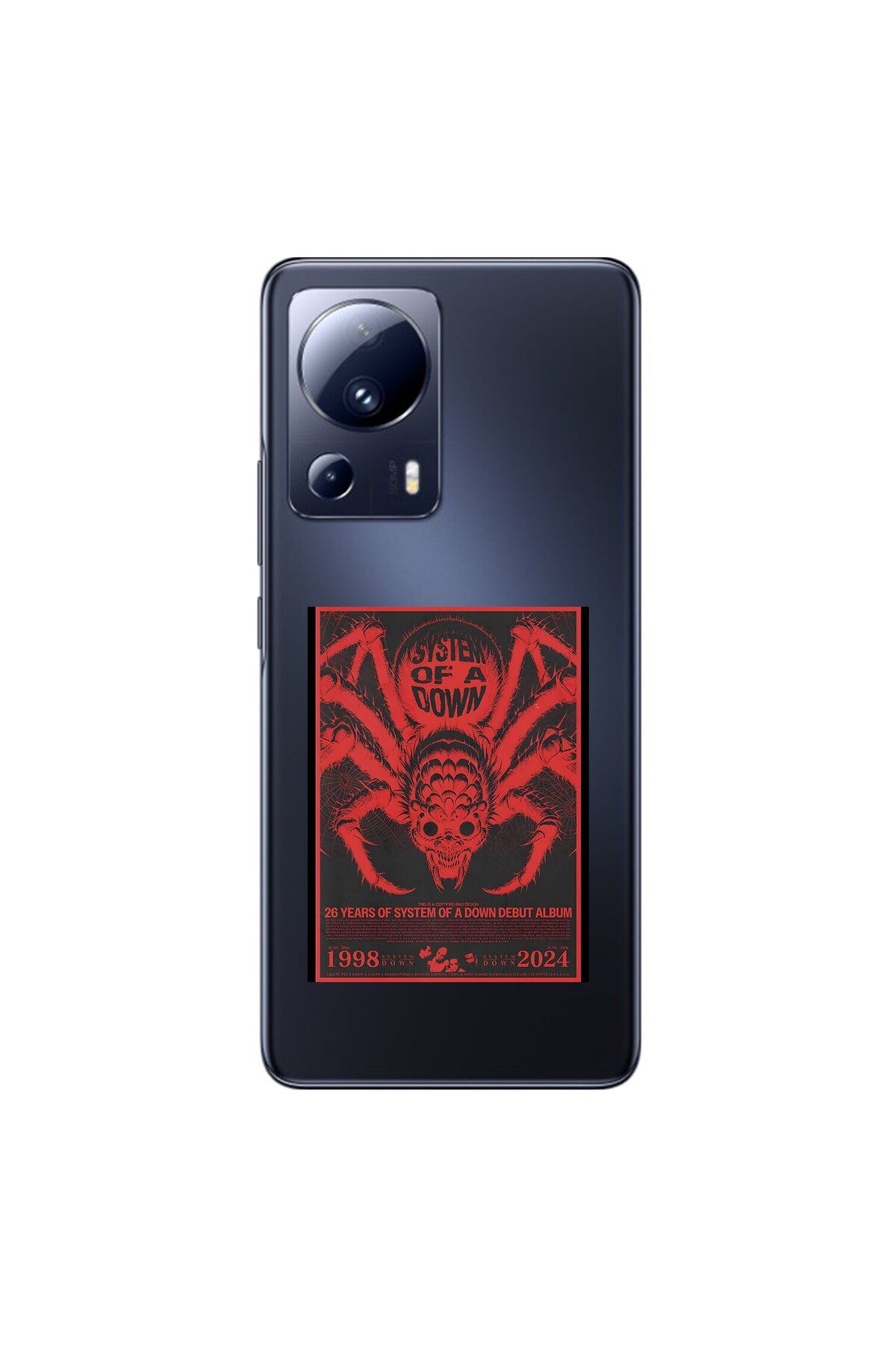 Dali Design Xiaomi Mi 13 Lite Uyumlu Şeffaf Kılıf System of A Down Tasarımlı