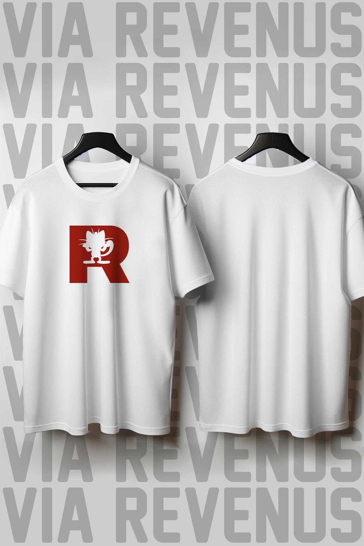 Vordevia Roket Takımı Baskılı Geniş Kalıp Unisex Bisiklet Yaka Tshirt