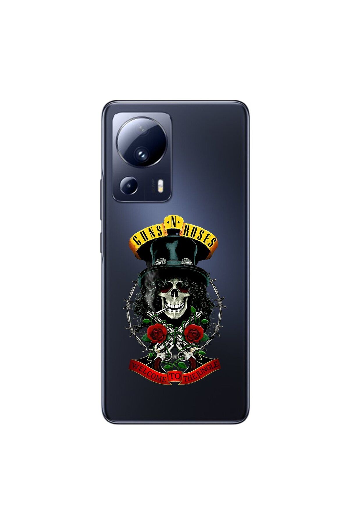 Dali Design Xiaomi Mi 13 Lite Uyumlu Şeffaf Kılıf Guns N' Roses Tasarımlı