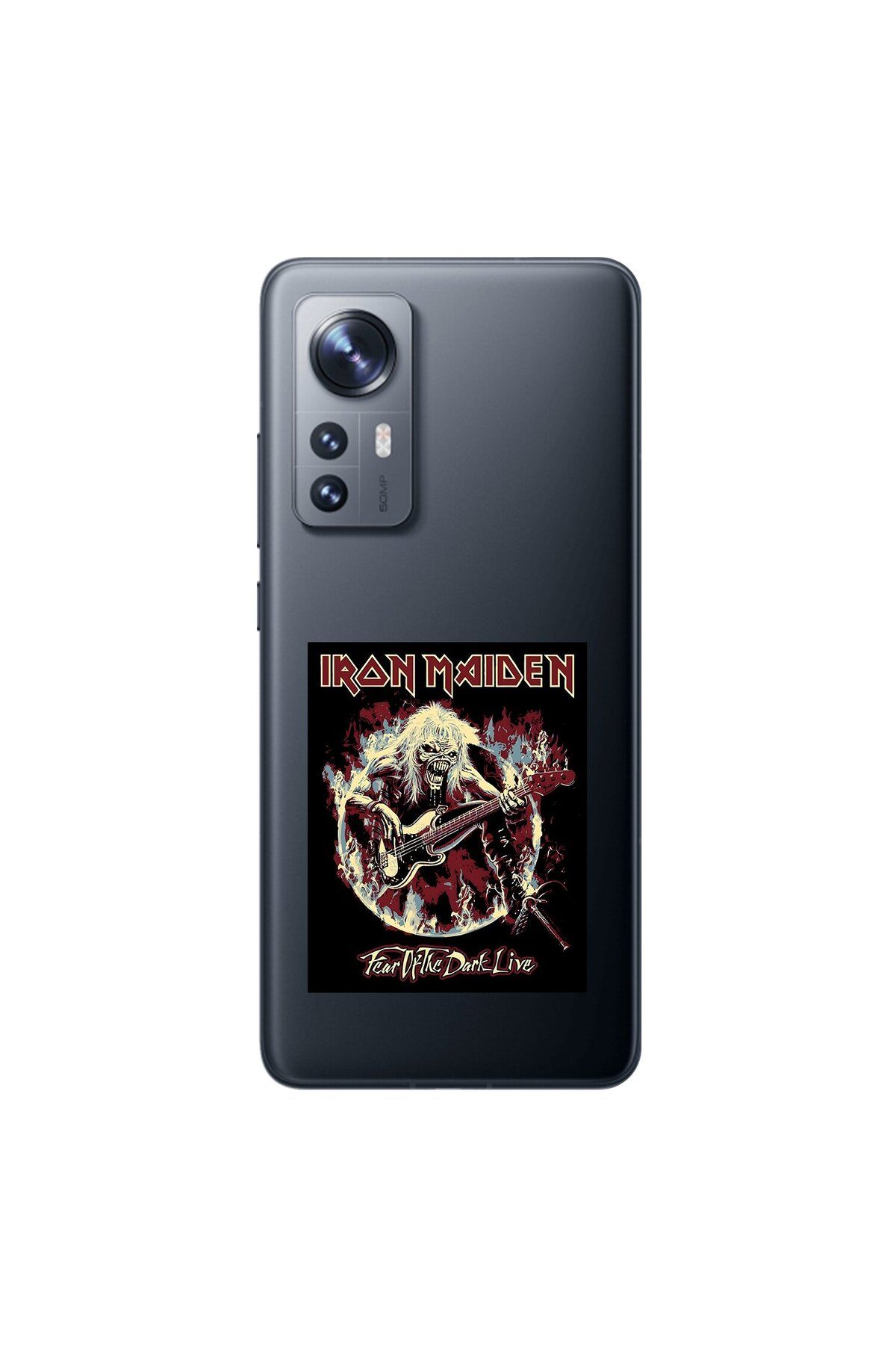 Dali Design Xiaomi Mi 12 Uyumlu Şeffaf Kılıf Iron Maiden Tasarımlı