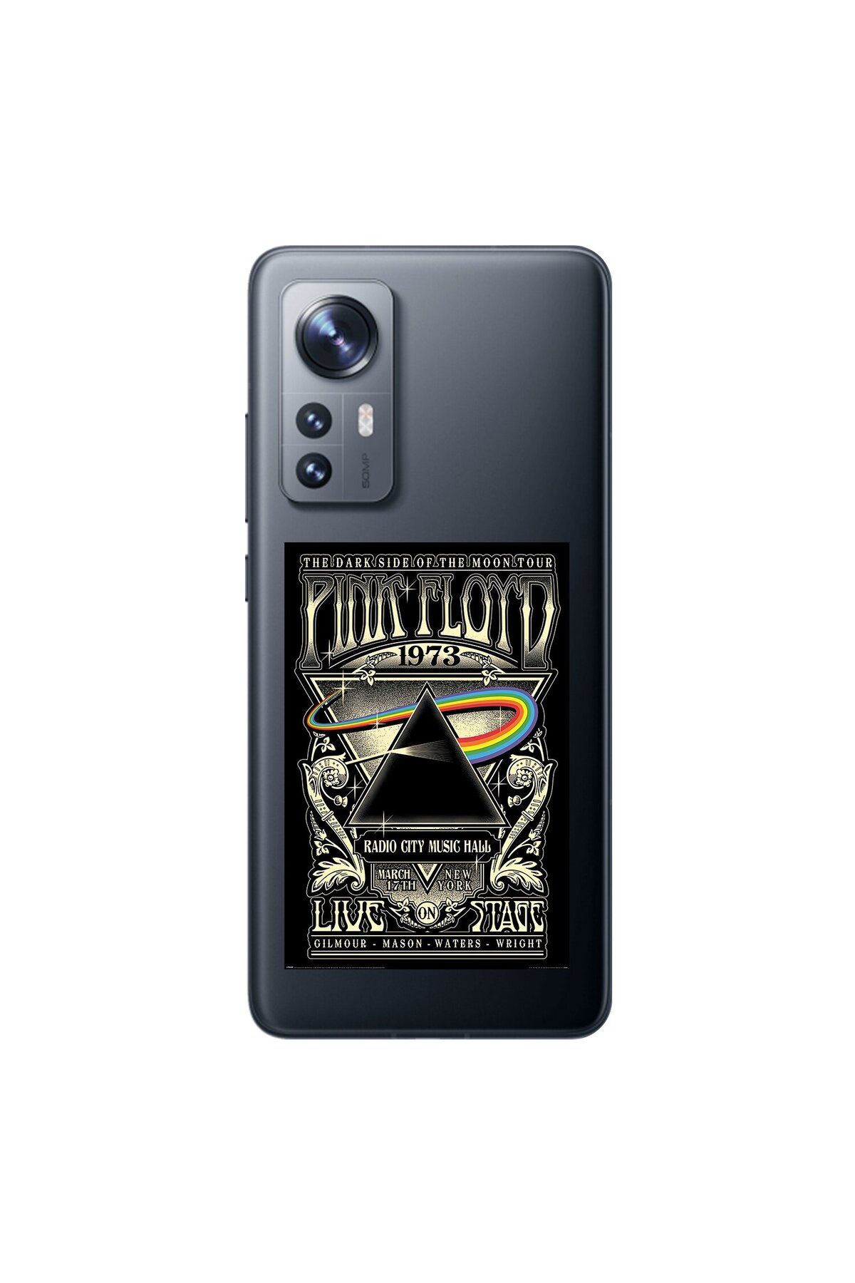 Dali Design Xiaomi Mi 12 Uyumlu Şeffaf Kılıf Pink Floyd Tasarımlı