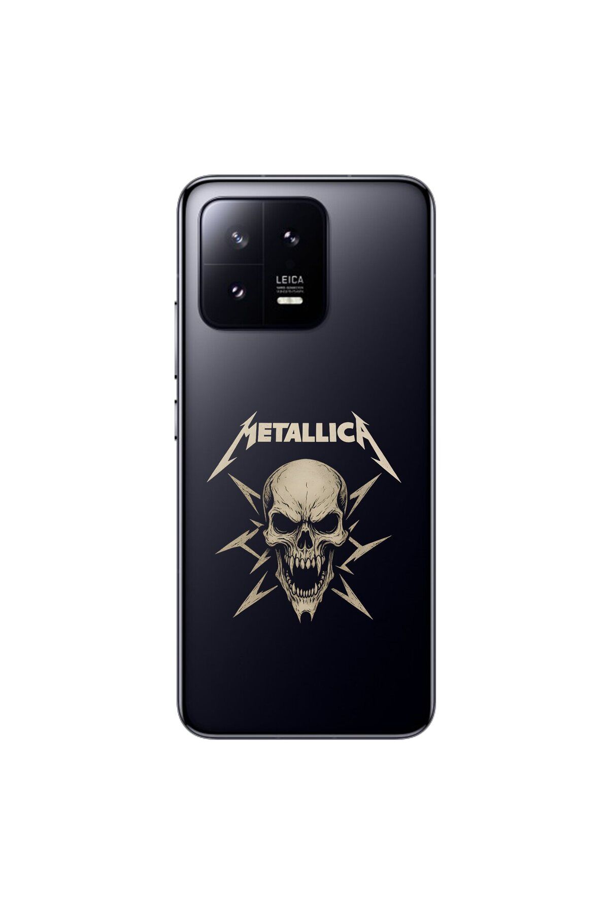 Dali Design Xiaomi Mi 13 Uyumlu Şeffaf Kılıf Metallica Tasarımlı
