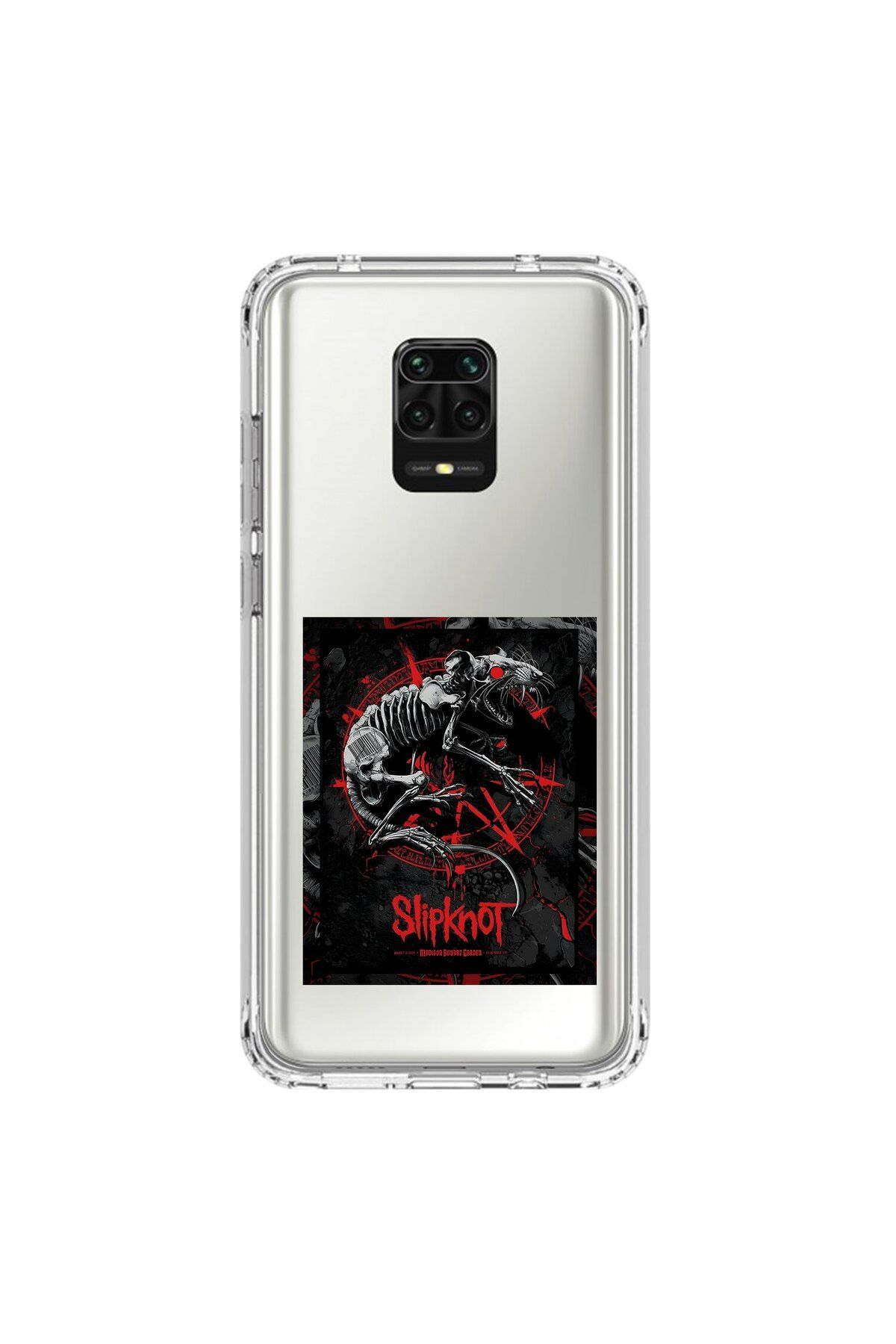 Dali Design Xiaomi Redmi Note 9 Pro Uyumlu Şeffaf Kılıf Slipknot Tasarımlı