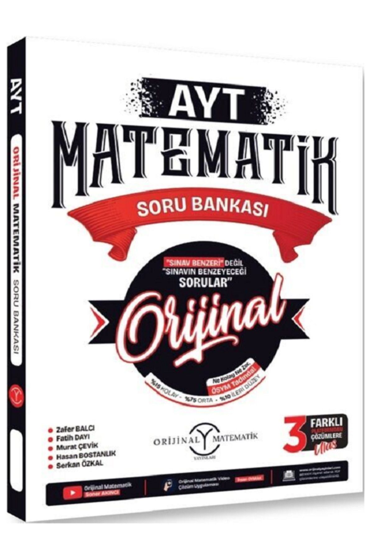 Evrensel İletişim Yayınları AYT MATEMATİK Soru Bankası / %15 Kolay %75 Orta %10 İleri Düzey / Video Çözümlü / ÖSYM