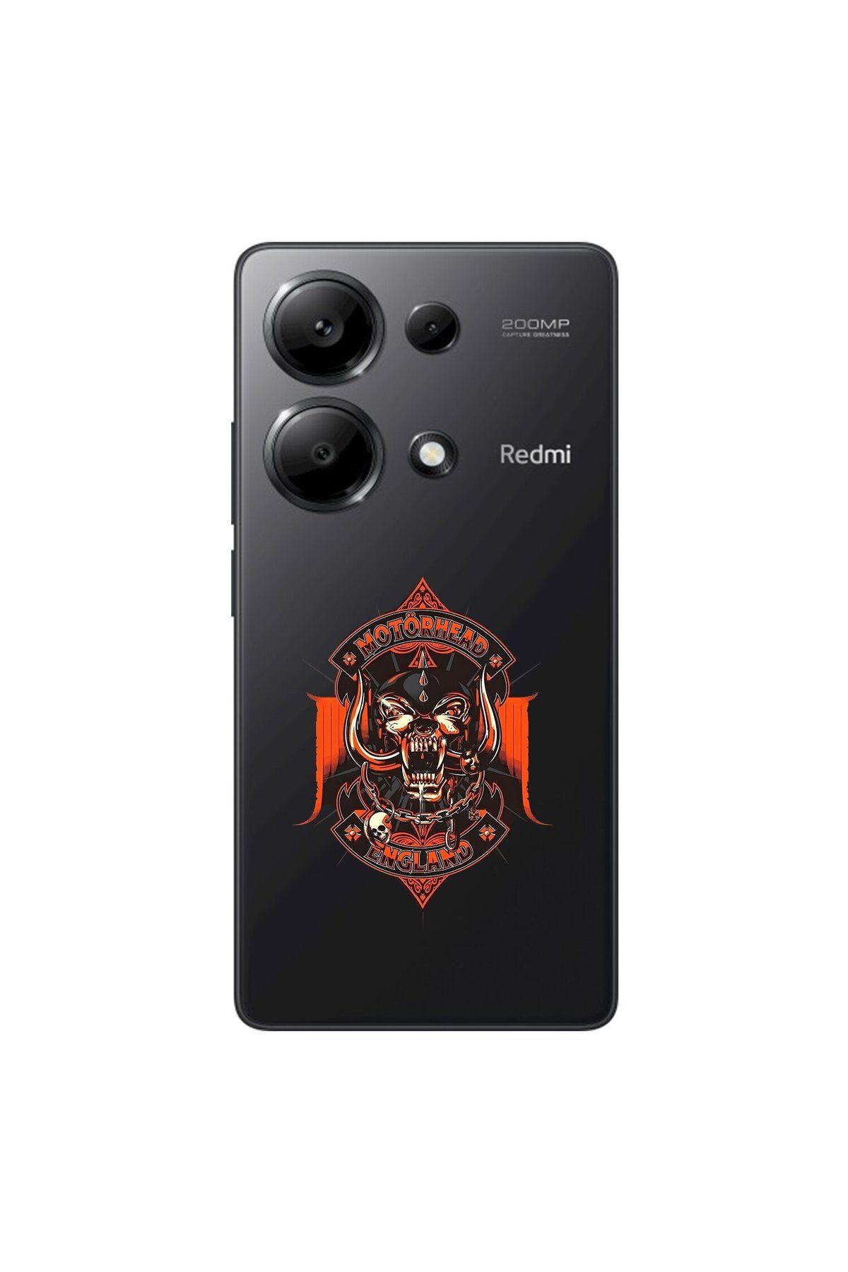 Dali Design Xiaomi Redmi Note 13 Pro Uyumlu Şeffaf Kılıf Motörhead Tasarımlı