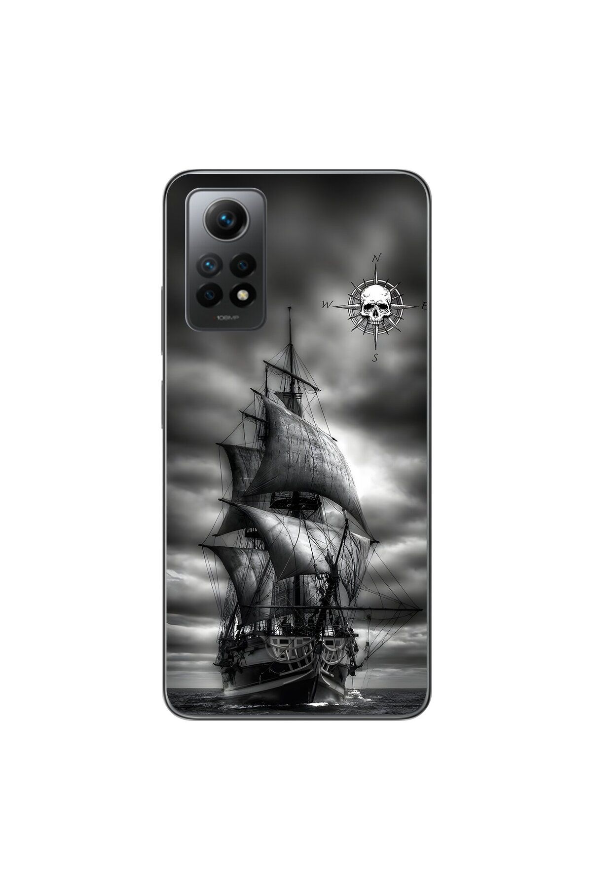 Dali Design Xiaomi Redmi Note 12 Pro Uyumlu Şeffaf Kılıf Pirate 2 Tasarımlı