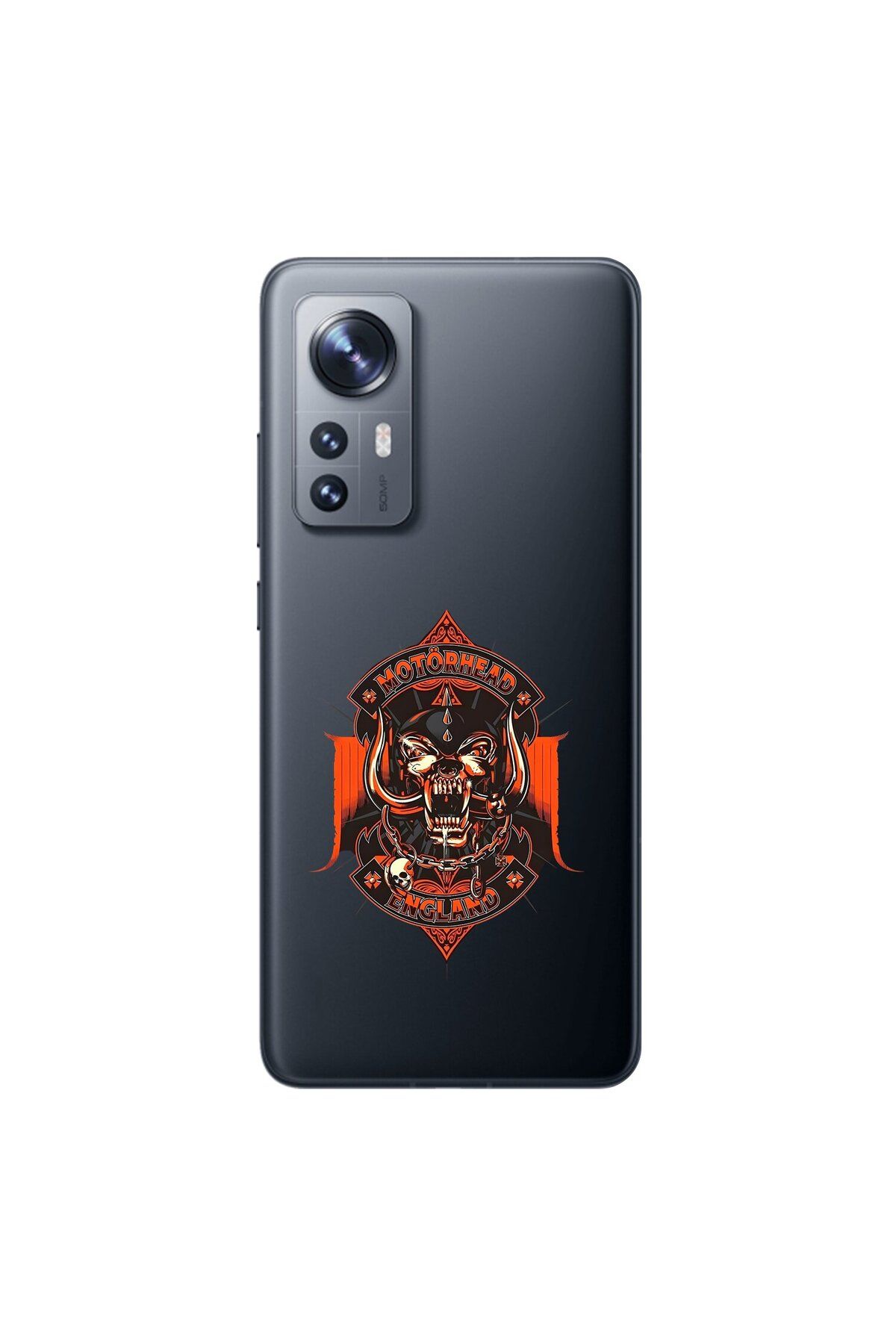 Dali Design Xiaomi Mi 12 Uyumlu Şeffaf Kılıf Motörhead Tasarımlı