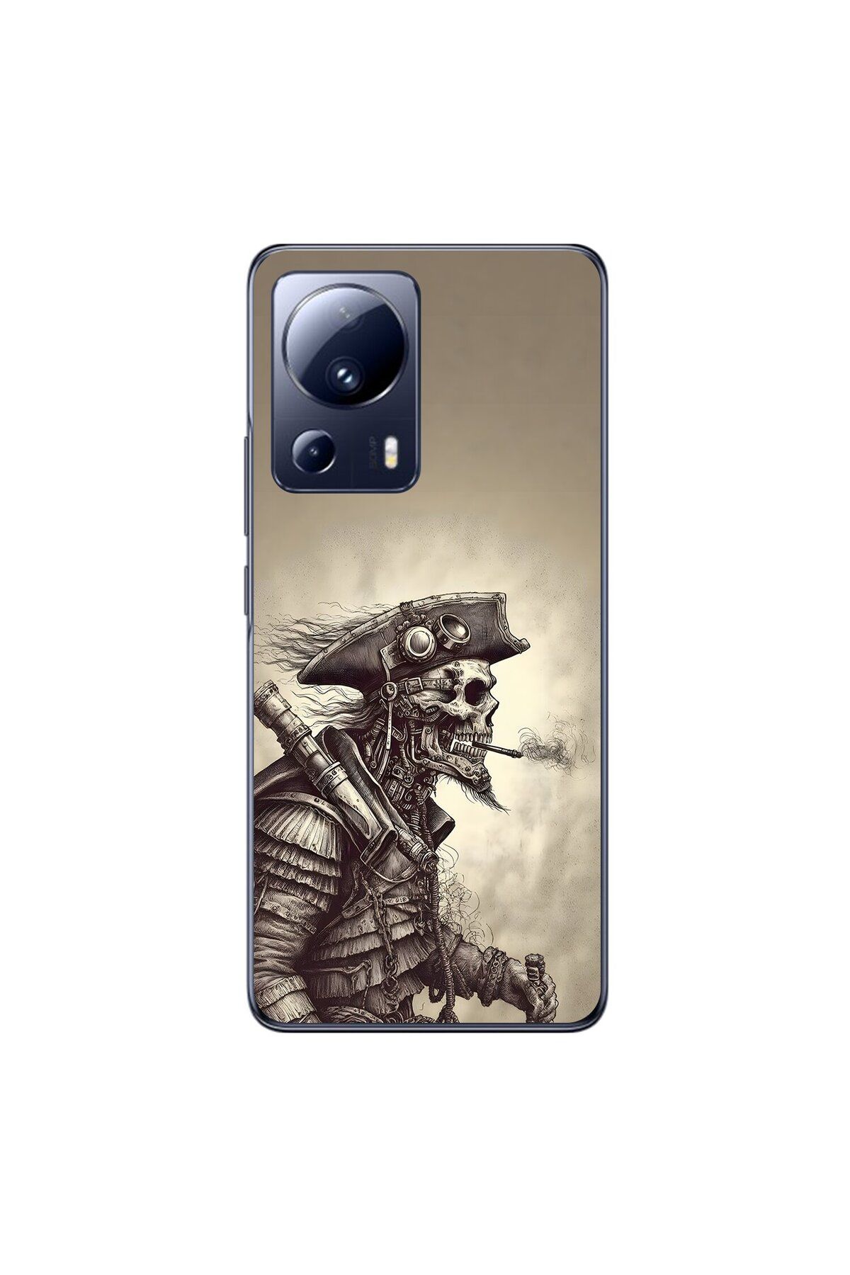 Dali Design Xiaomi Mi 13 Lite Uyumlu Şeffaf Kılıf Pirate 1 Tasarımlı