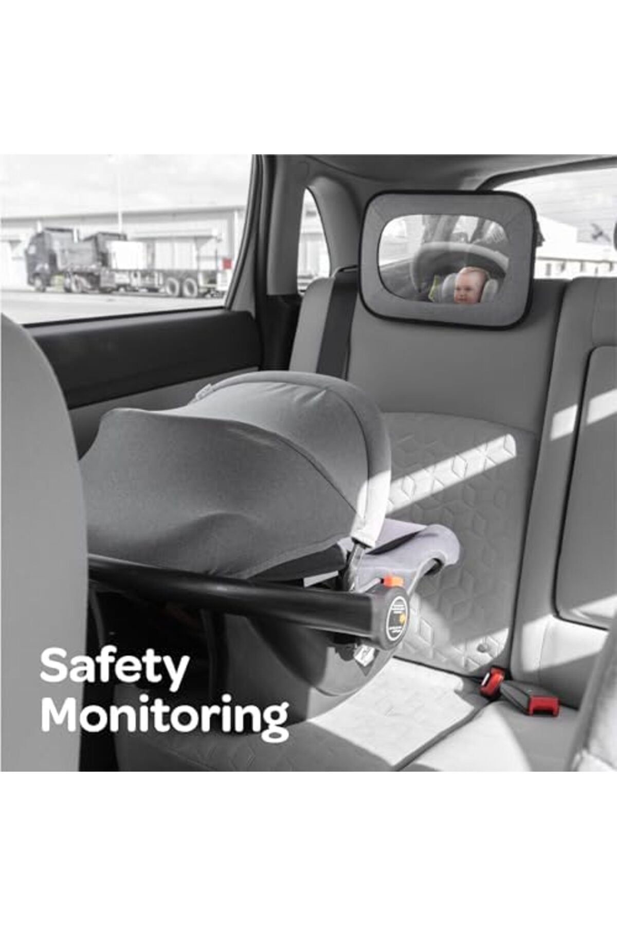 Moon-Baby Back Seat Mirror Maximum Visibility, Clear and Reflective, Wide Angle Convex, Un 4