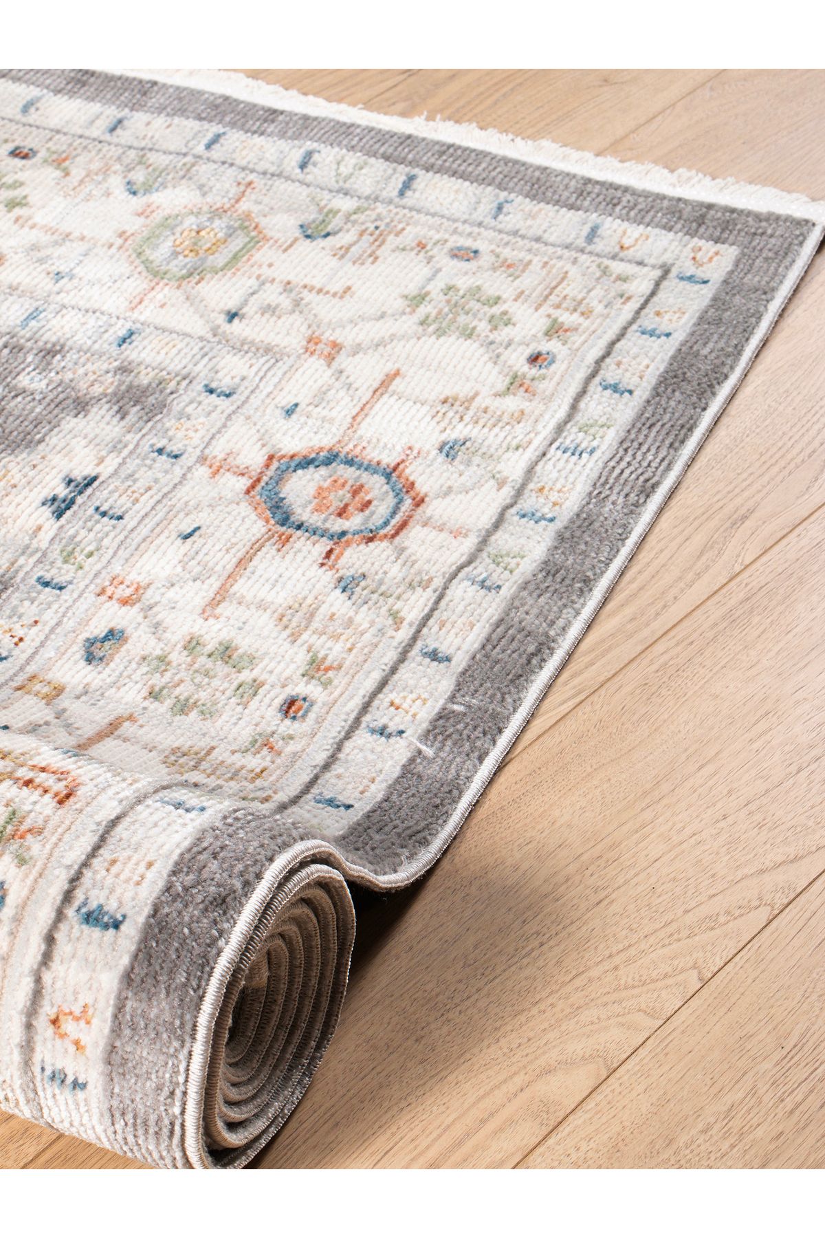 Casa Deluxe Home Vintage, Pamuk Dokuma,Saçaklı,Otantik,Yumuşak,Çok Renkli,Yazlık,Mutfak,Dört Mevsim.G0680A_Gri