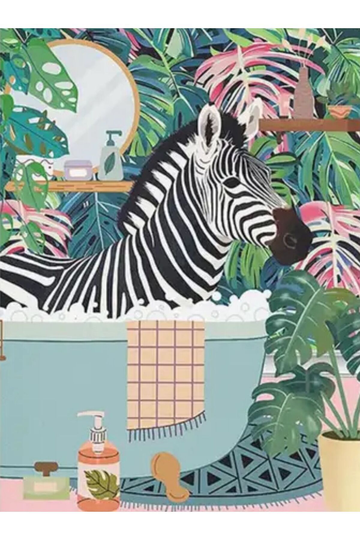 Rugs Modern Halı Kuzey Koleksiyonu Küvette Zebra Detaylı Dokuma Taban Modern Dekoratif Halı kuzey57