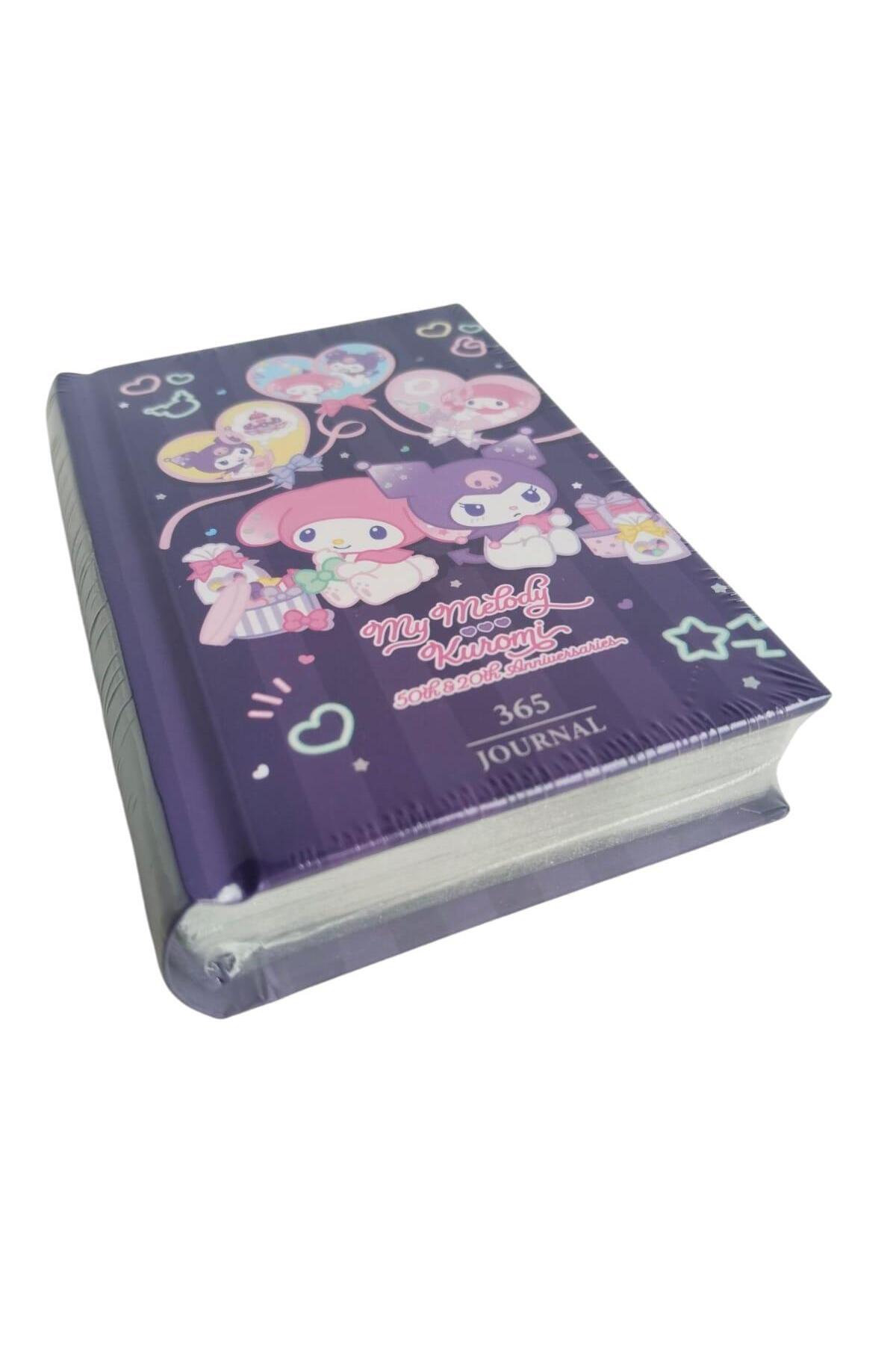 victoria journal-Victori's Journals Vj Kuromi-My Melodi Licensed 365 Days 368 Sheets A7 Size Silver Foil Edge 3