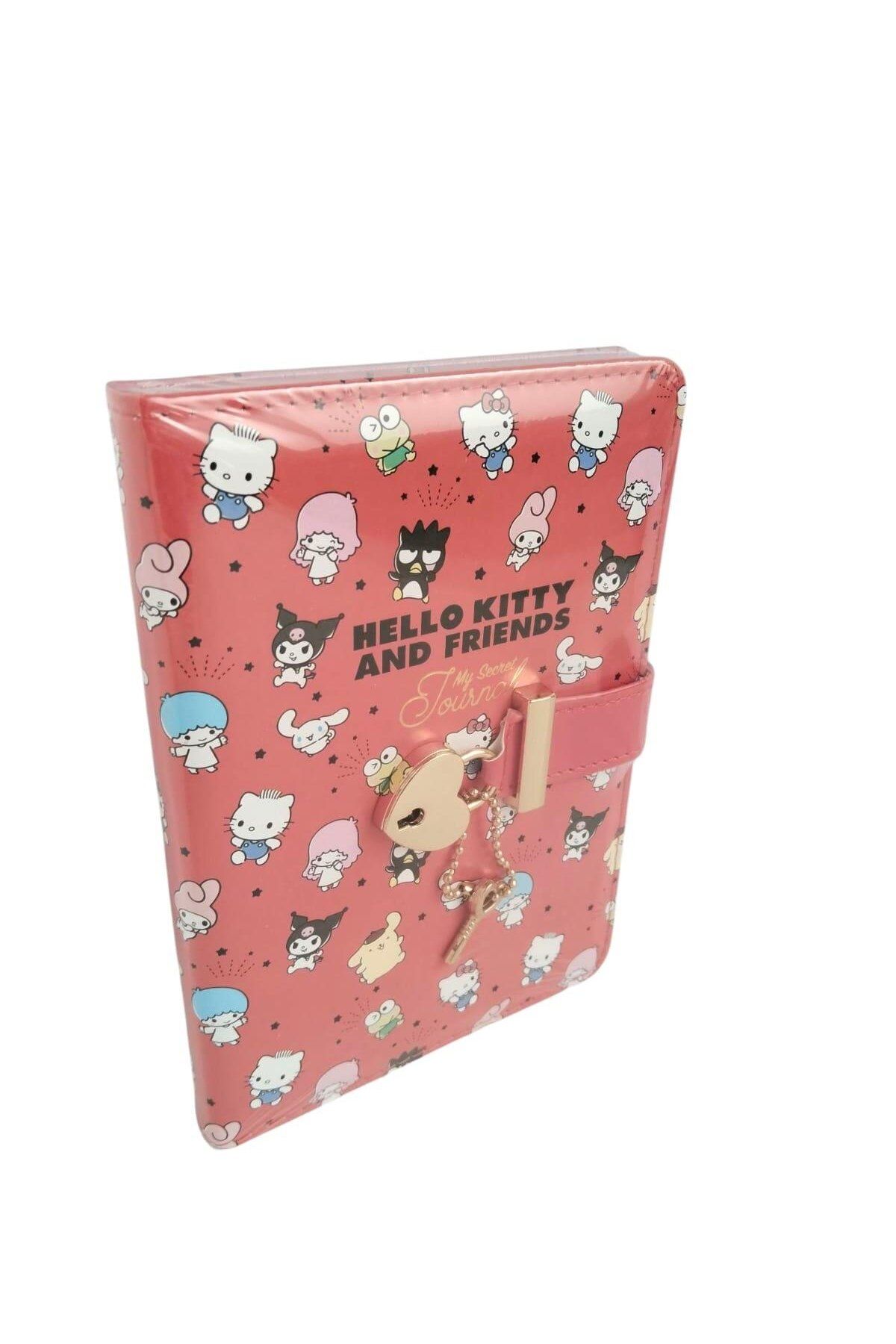 victoria journal Victoria's Journals Vj Kuromi Hello Kitty- Kuromi My Melodi ve Arkadaşları Kalp Kilitli anahtarlıklı