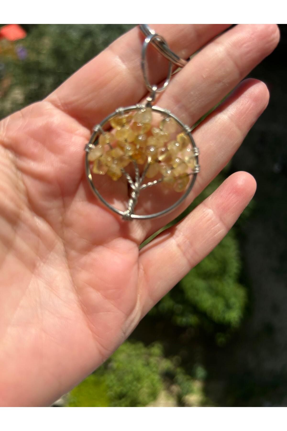 suzannaartdesign SİTRİN TAŞI DOĞAL TAŞ ANAHTARLIK