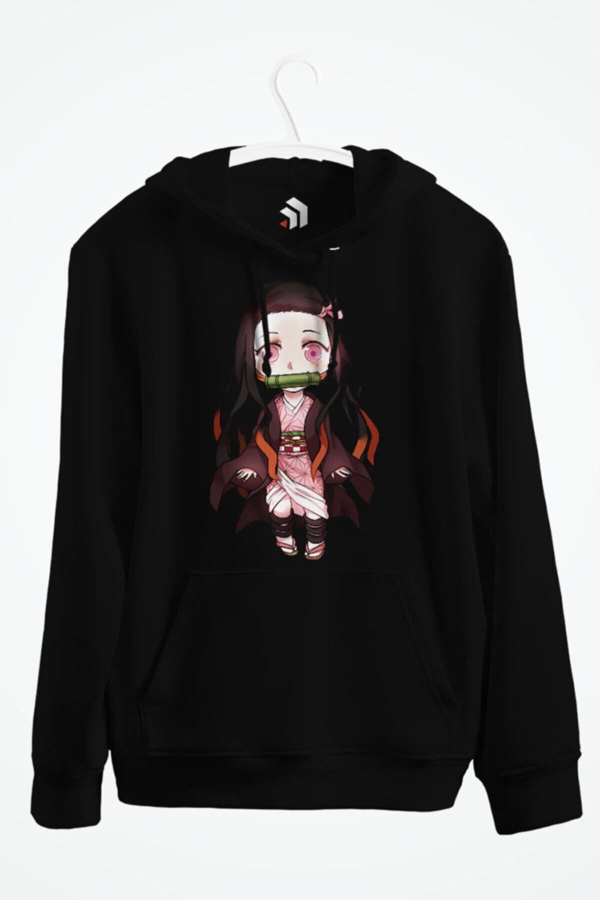 karikatürstore Nezuko Kamado - Demon Slayer Kimetsu No Yaiba Hashira Anime Baskılı Kapşonlu Sweatshirt