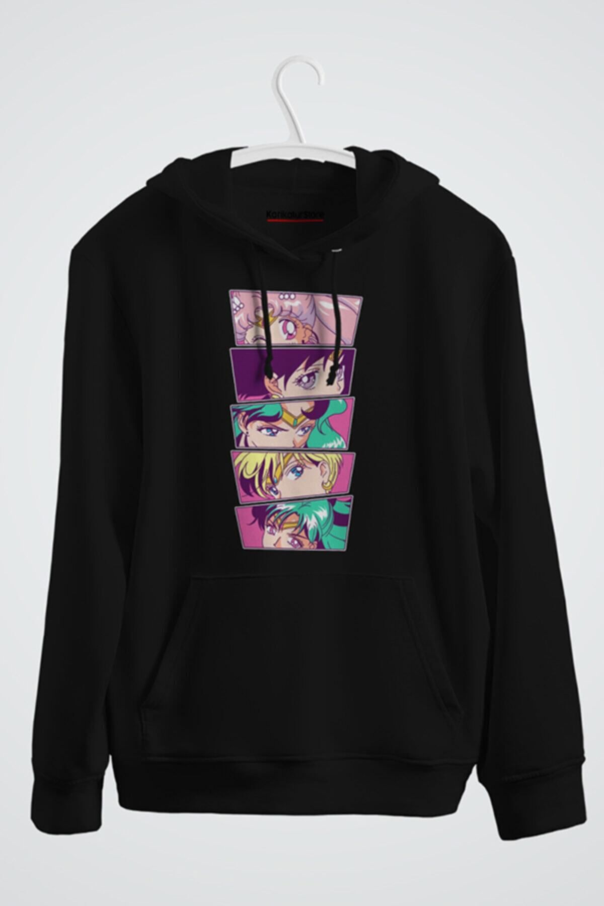 karikatürstore Sailor Scouts Vol. 2 Baskılı Kapşonlu Sweat