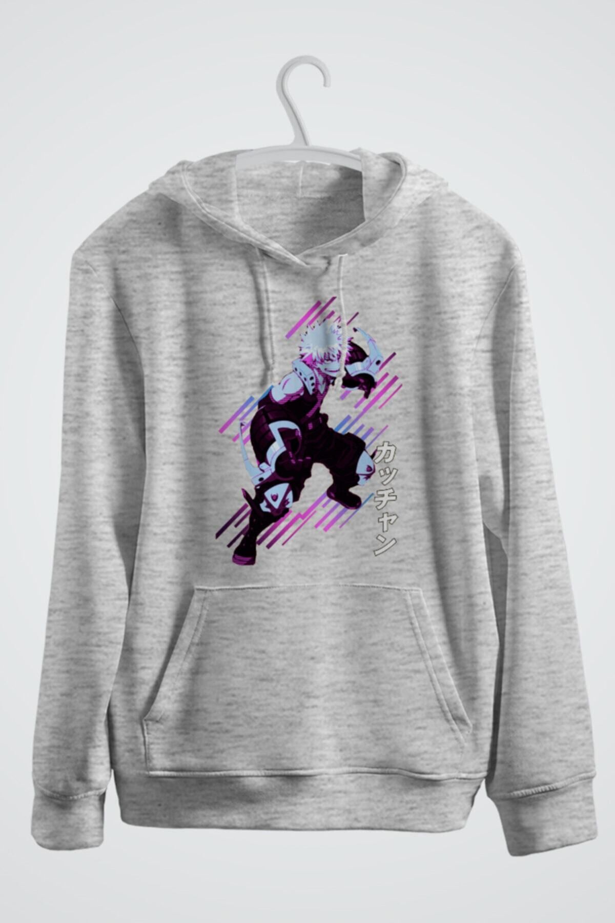 karikatürstore Bakugo Katsuki Anime Baskılı Kapşonlu Sweat