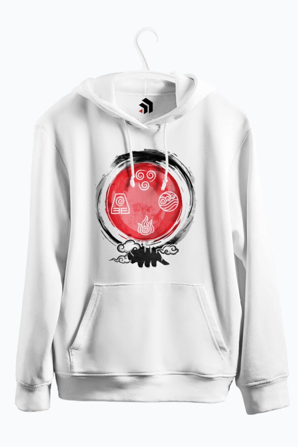 karikatürstore Flying Bison Appa Avatar The Last Airbender Anime Baskılı Kapşonlu Sweatshirt