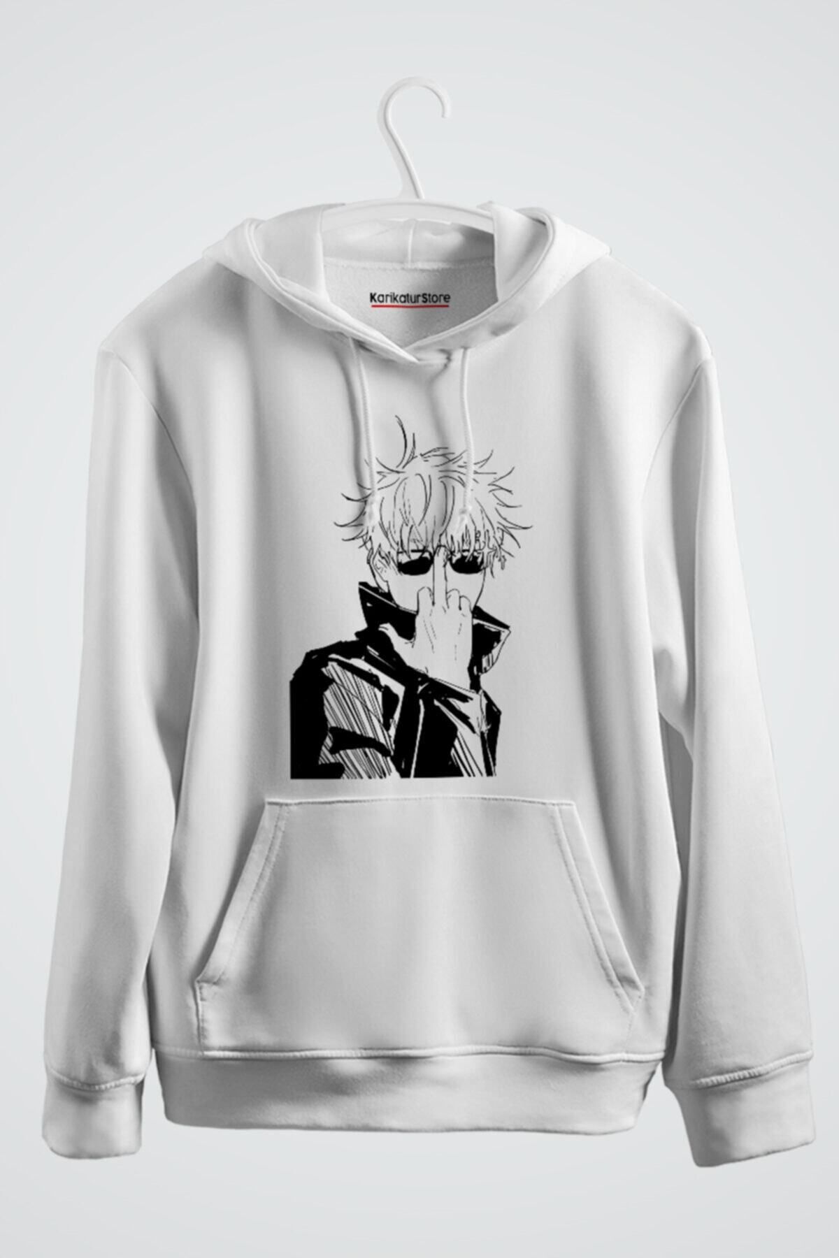 karikatürstore Jujutsu Kaisen Anime Baskılı Kapşonlu Sweat