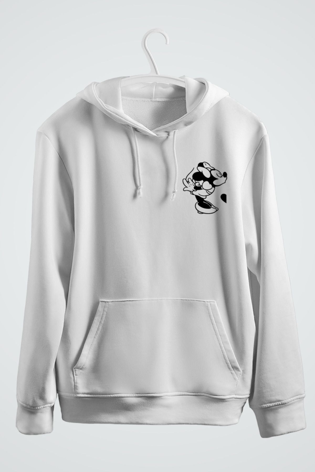 karikatürstore Mickey ve Mouse Çift Baskılı Kapşonlu Sweatshirt