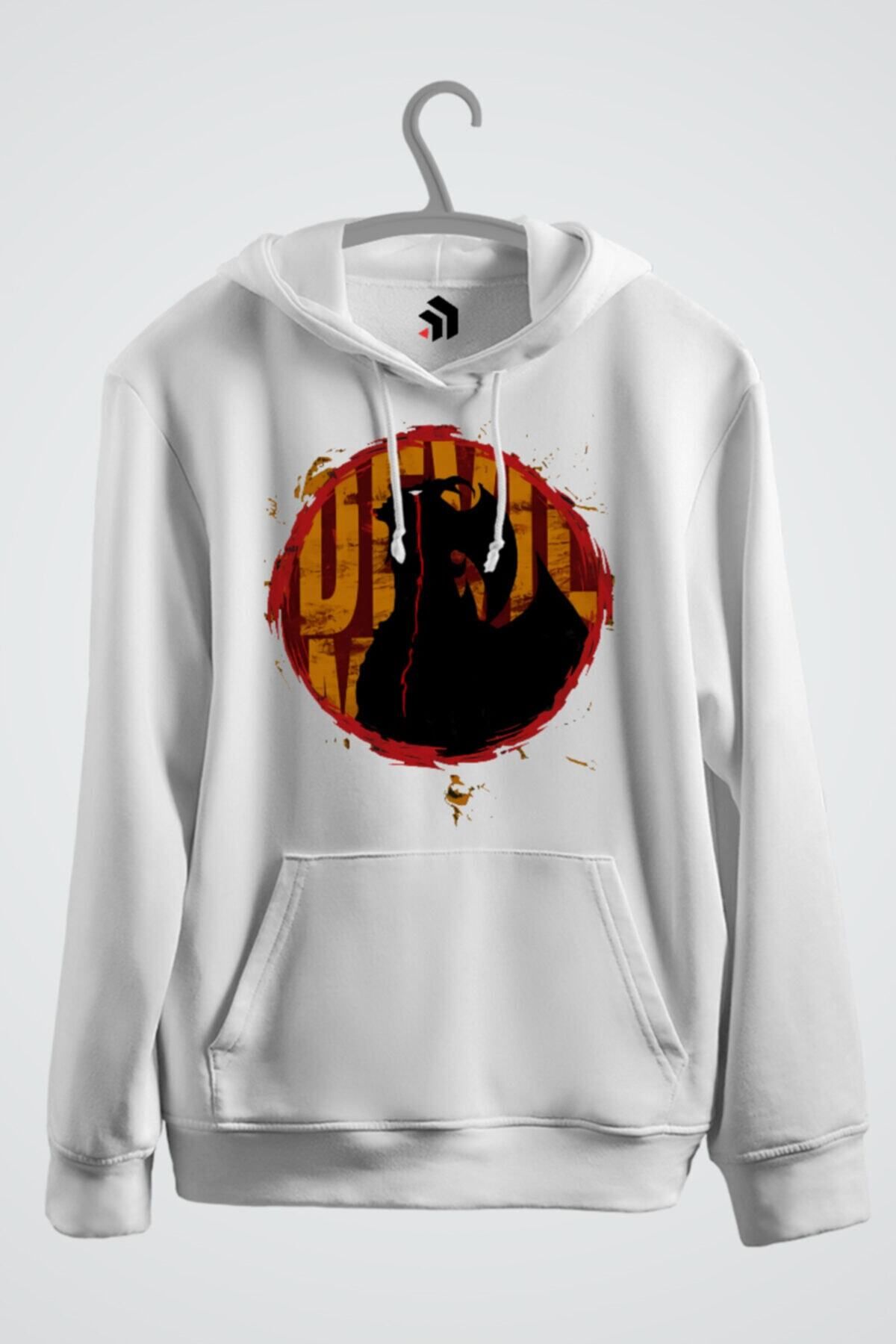 karikatürstore Devilman Crying Devil Baskılı Kapüşonlu Sweatshirt