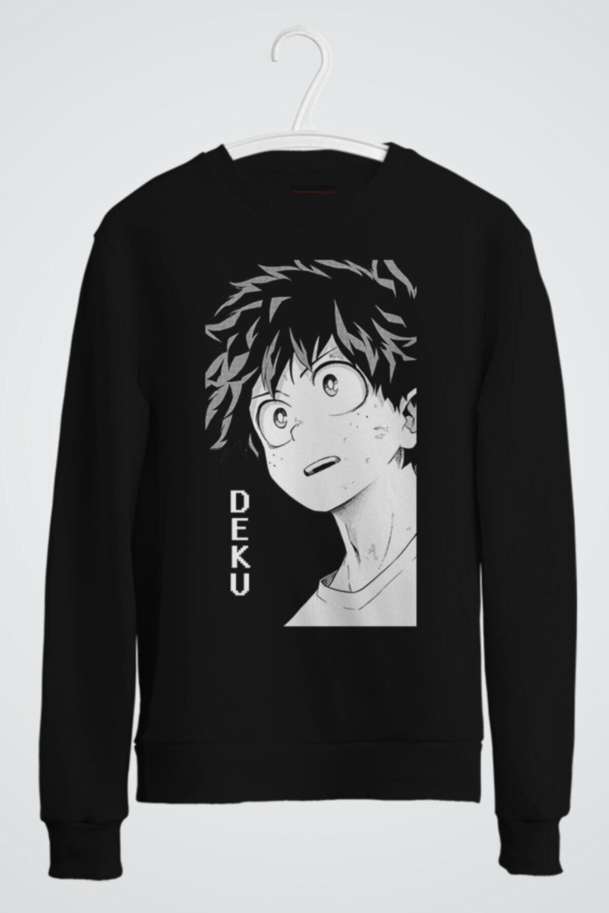 karikatürstore Deku Anime Baskılı Sweatshirt