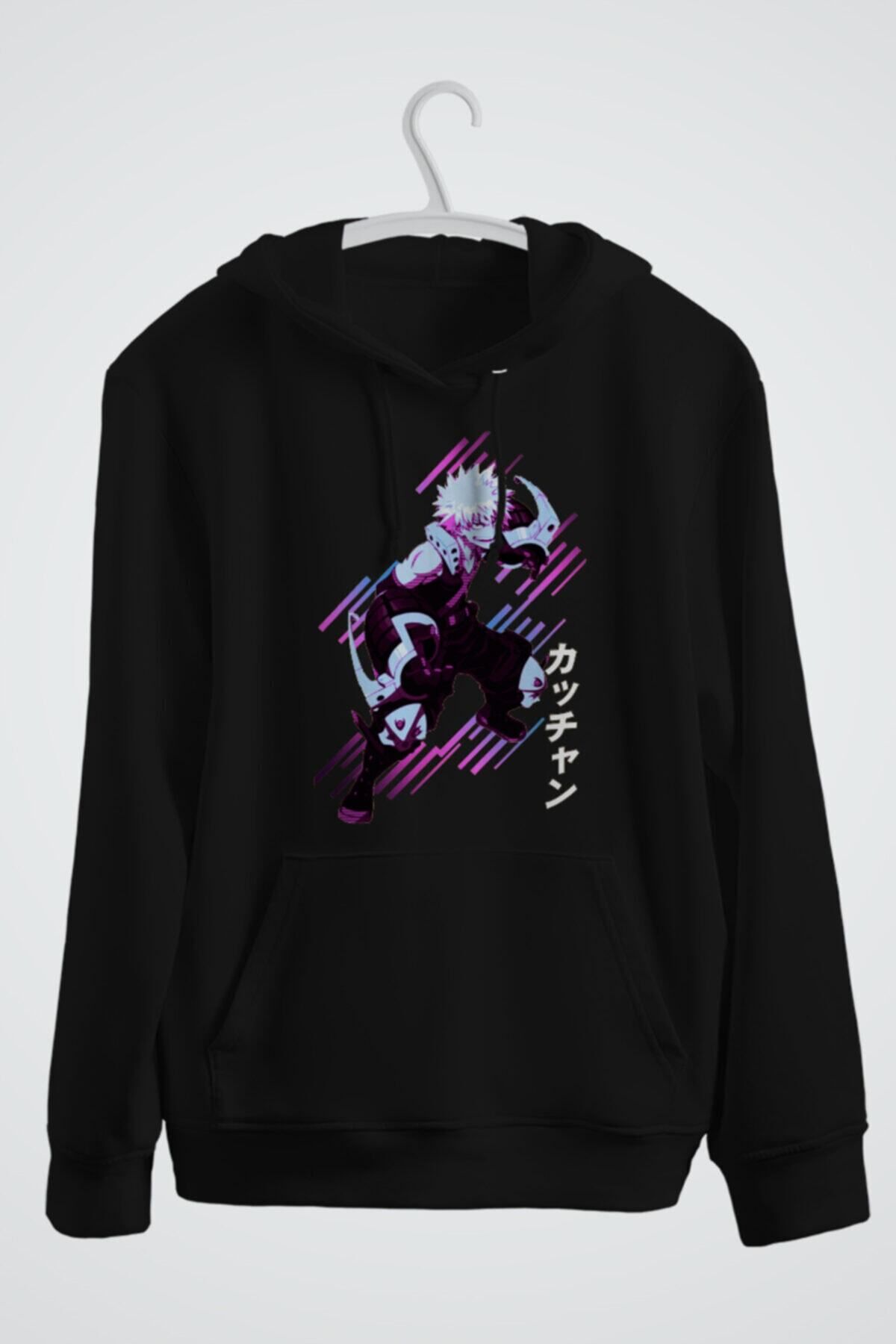 karikatürstore Bakugo Katsuki Anime Baskılı Kapşonlu Sweat
