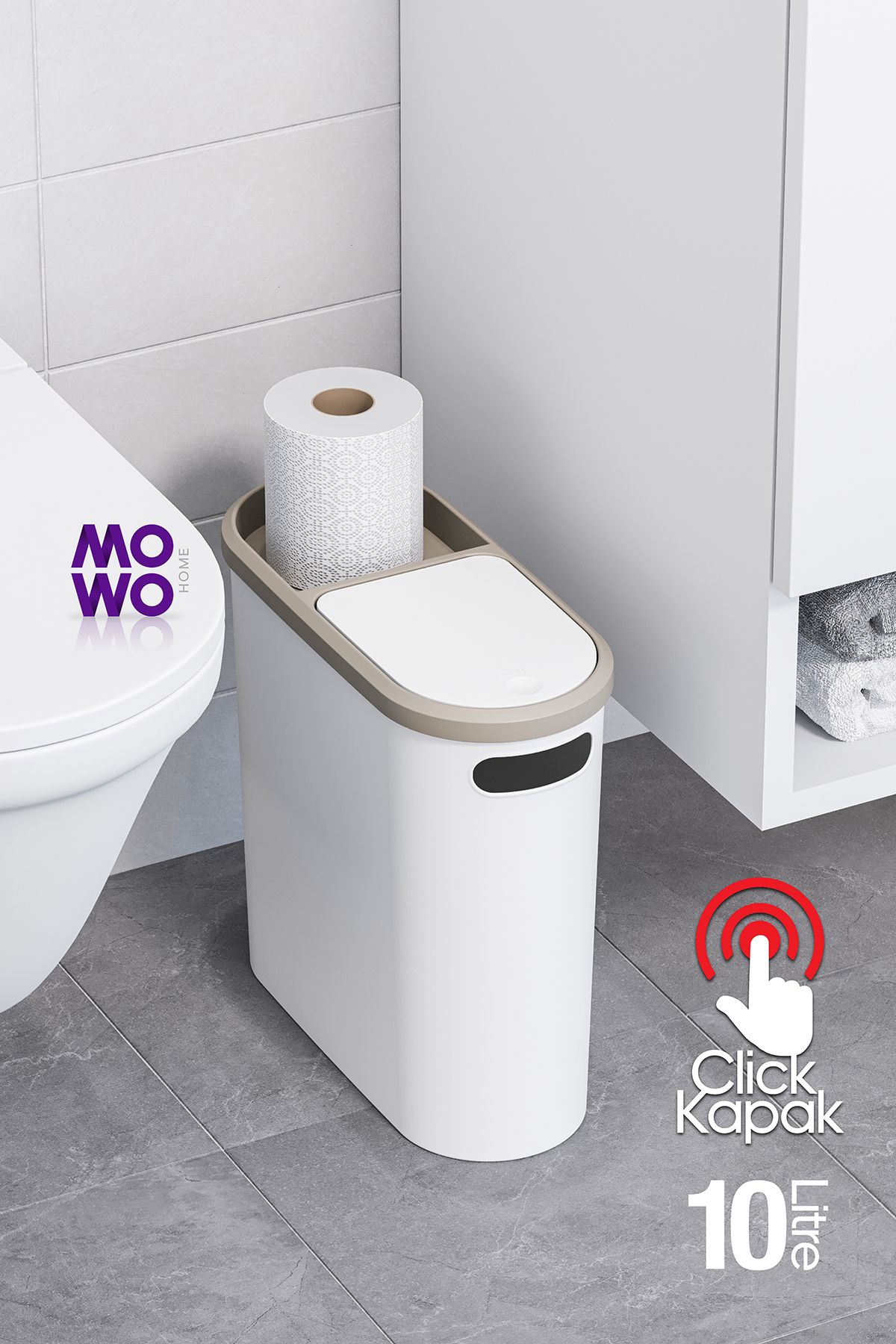 teknotrust 10 Lt Beyaz Çöp Kovası, Mutfak, Banyo, Tuvalet için şık ve kullanışlı seçenek