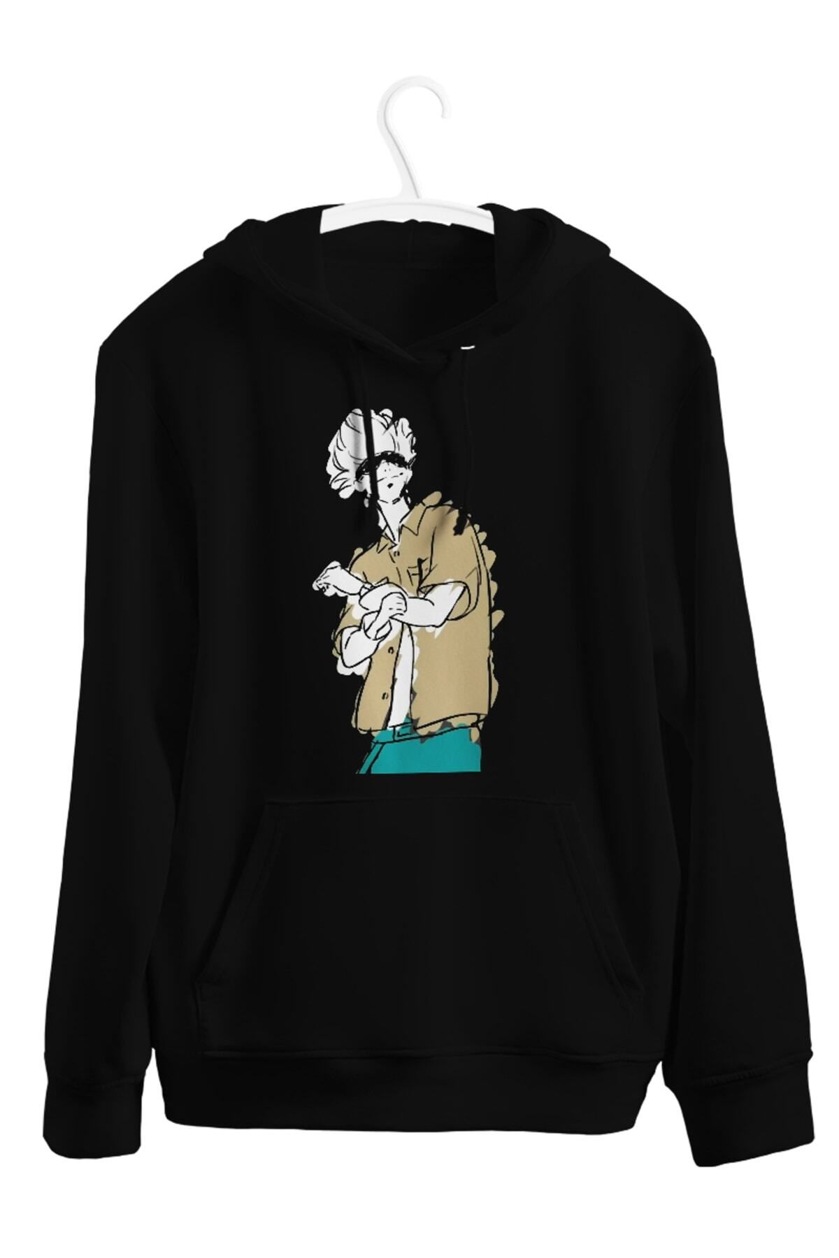 karikatürstore Gojo Satoru Jujutsu Kaisen Ending Dance Anime Baskılı Unisex Kapşonlu
