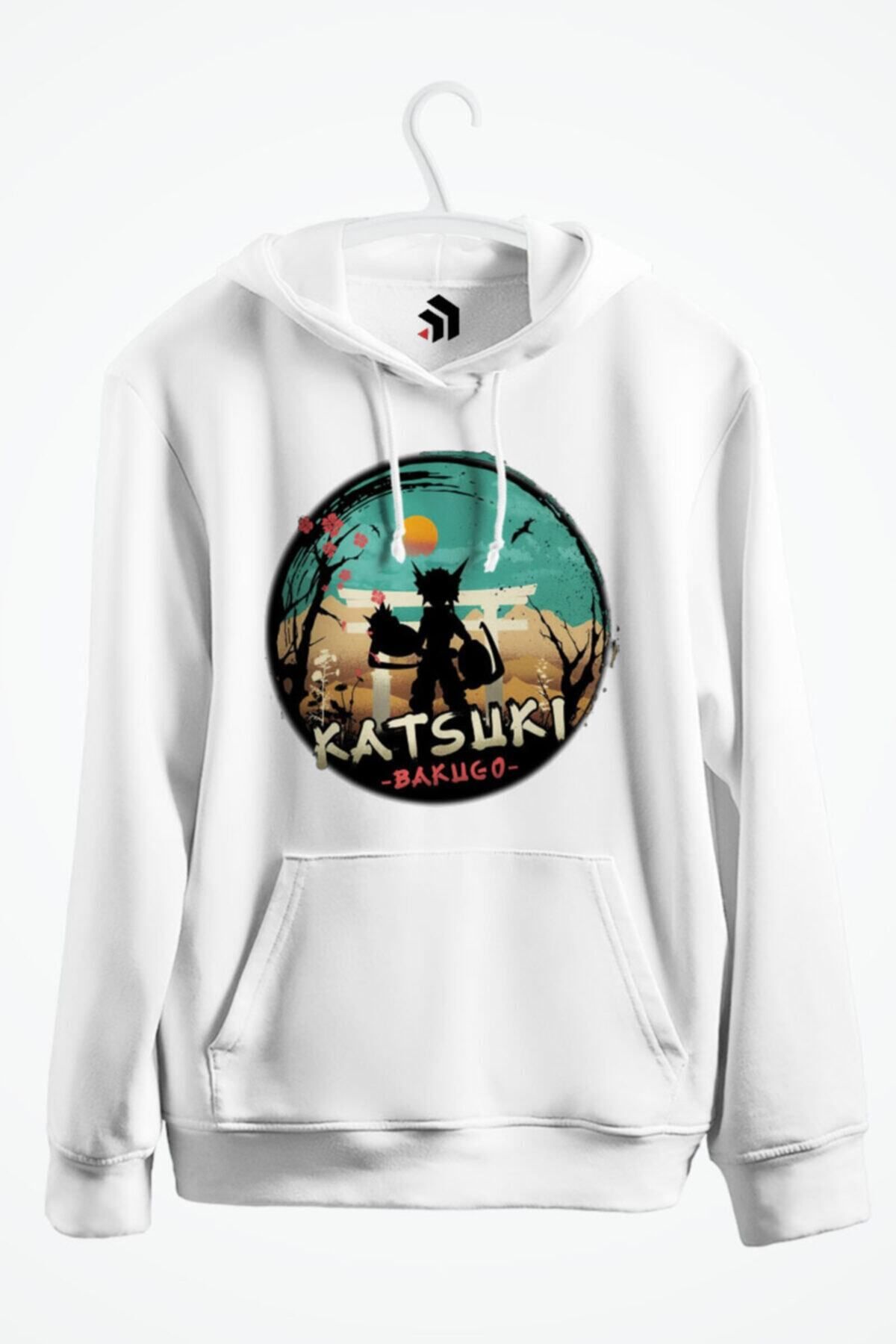 karikatürstore Katsuki Bakugou Boku Boom Boom Anime Baskılı Kapşonlu Sweatshirt