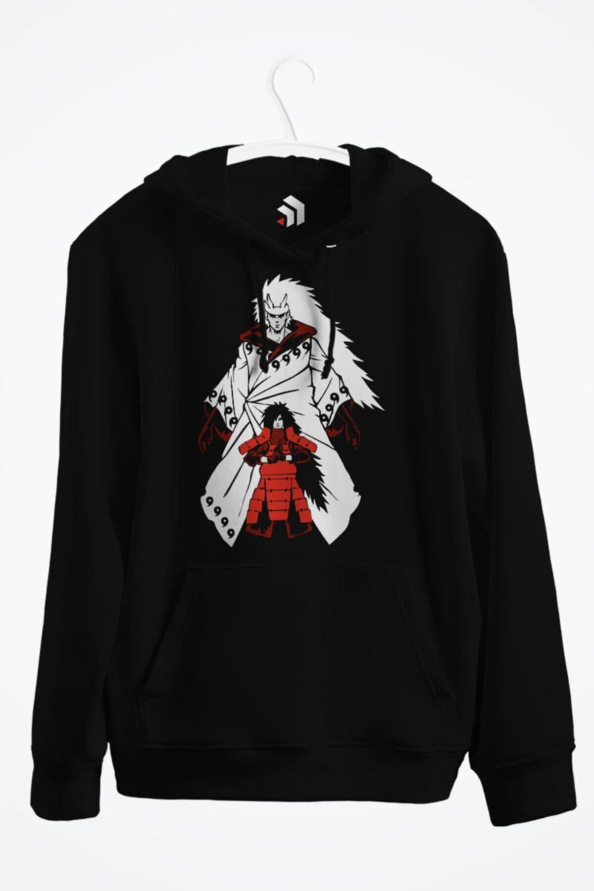 karikatürstore Otsutsuki Anime Baskılı Kapşonlu Sweatshirt