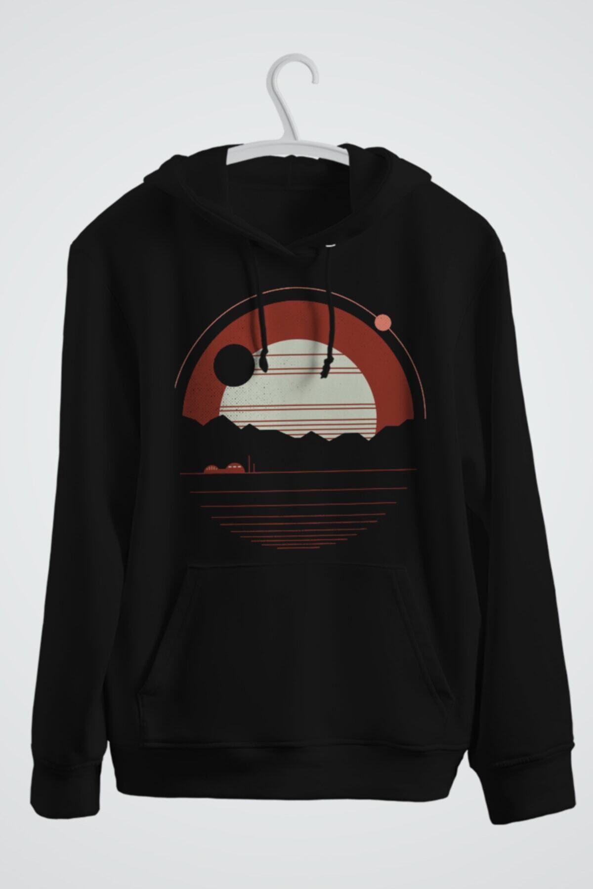 karikatürstore Solitude Baskılı Kapşonlu Sweat