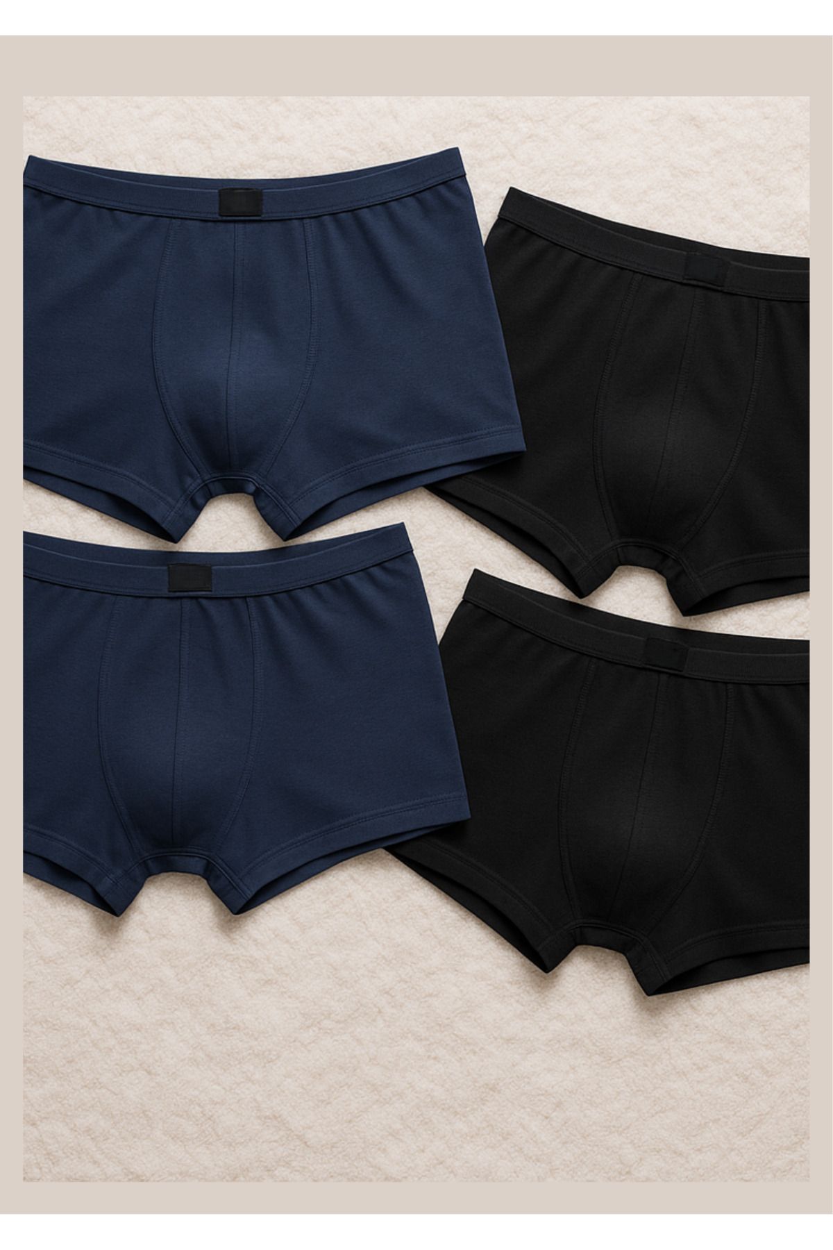 Loule Erkek İç Giyim Pamuk & Modal İnce Bel 4 Adet Çok Renkli Boxer Set LL.IL16.KE034.001