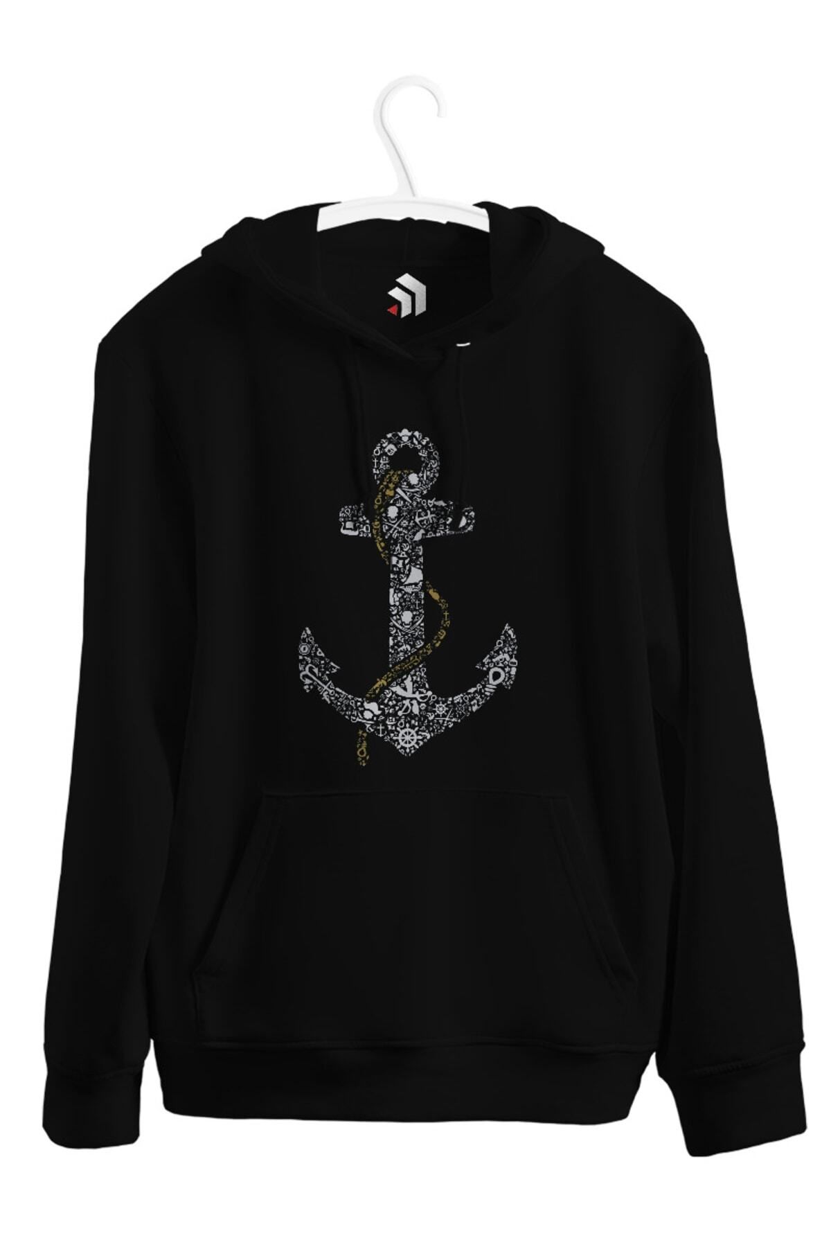 karikatürstore Anchor Away Baskılı Unisex Kapşonlu