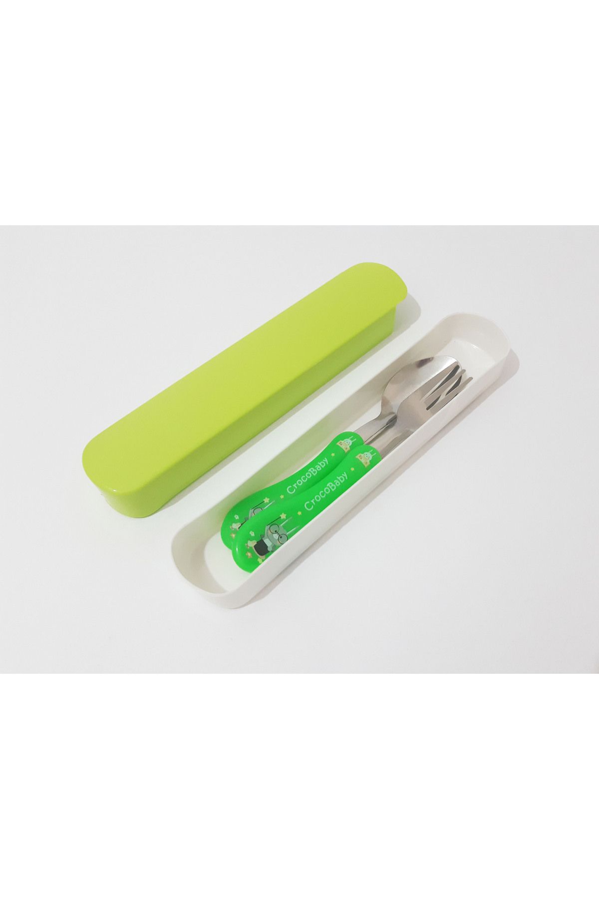 renkli çiçekler-Fork Spoon Cartoon Patterned Fork Spoon Set for Kids 3