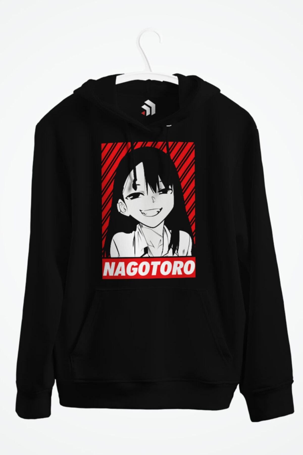 karikatürstore Don’t Toy With Me, Miss Nagatoro Anime Baskılı Kapüşonlu Sweatshirt