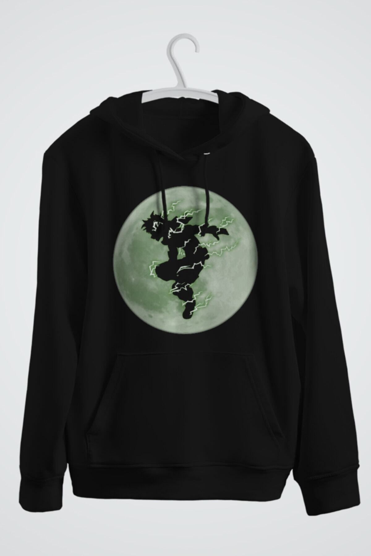 karikatürstore Full Moon Full Cowl Anime Baskılı Kapşonlu Sweat