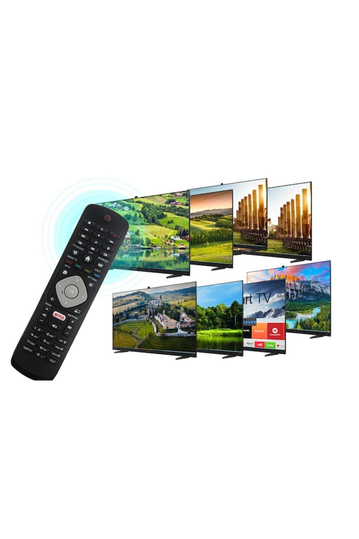 Bogadini-Universal Remote Control For Philips Smart LED/LCD TV, Compatible with Netflix, Youtube, Black 3