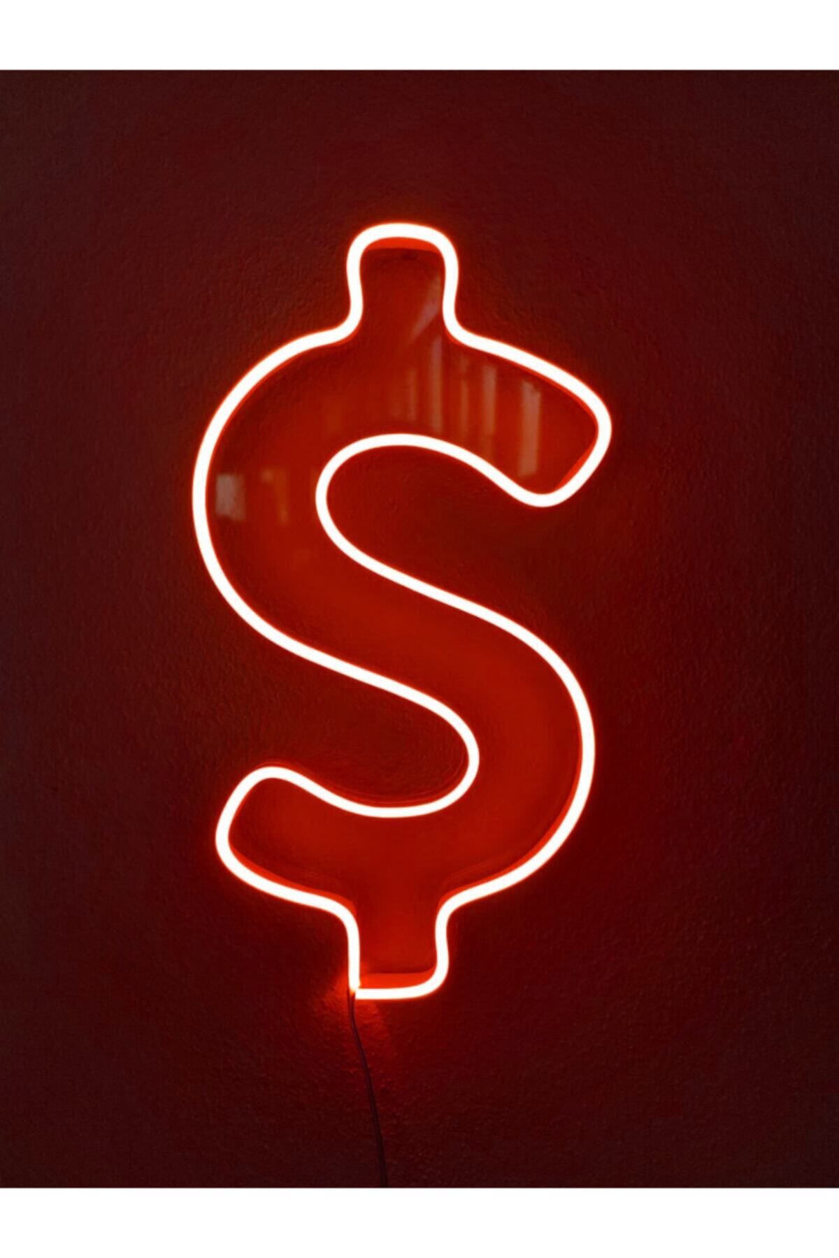 Saatistan Kırmızı Neon Şekil Işaret Dekoratif Led Duvar Aydınlatması