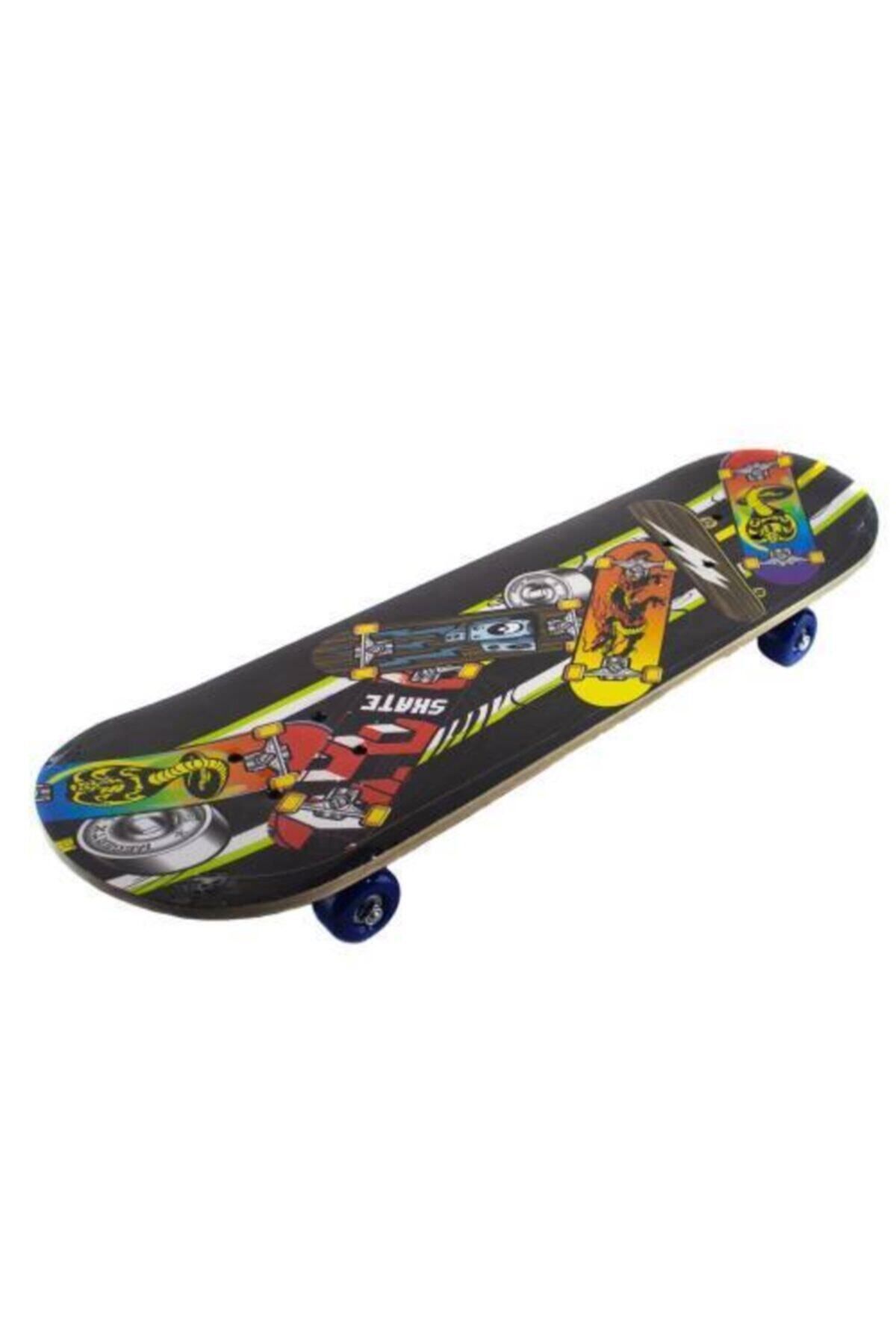 teknotrust Turuncu 70 cm Ahşap Kaykay, 4 Tekerlekli, Büyük Boy, Eğlenceli Spor Araçları